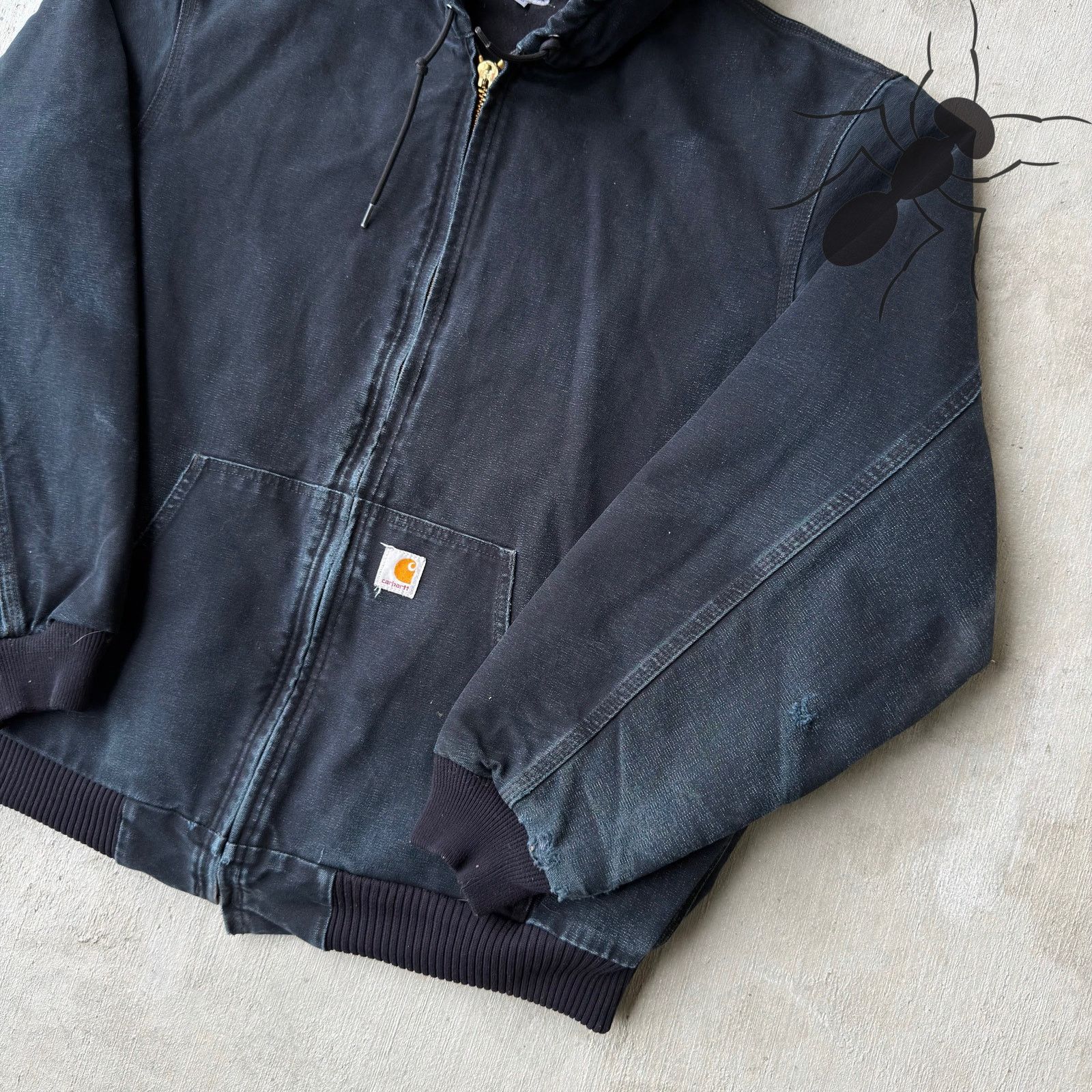 Carhartt × Vintage Carhartt J140 black hooded work wear jacket Size US XL / EU 56 / 4 - 4 Thumbnail
