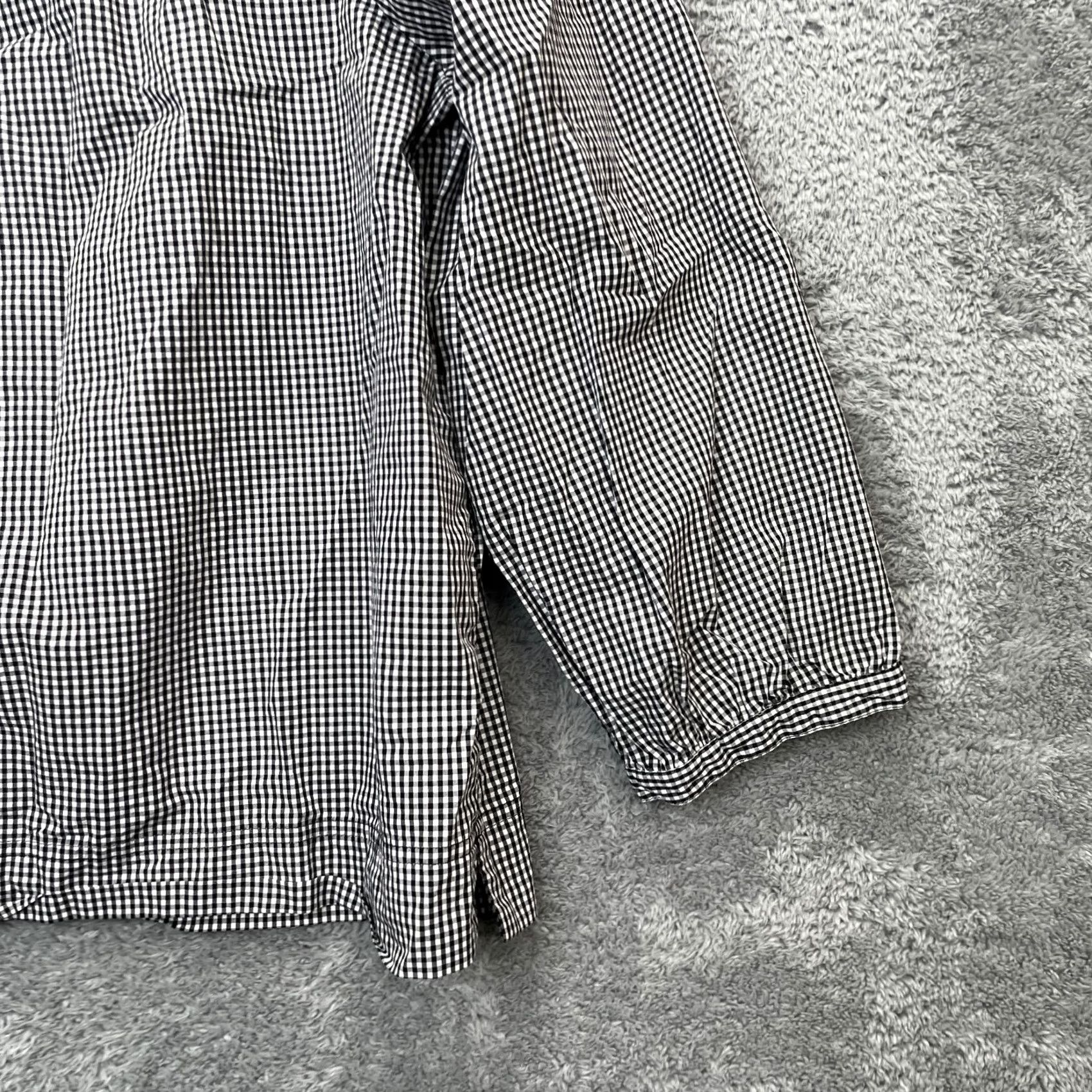 J.Crew J.Crew Top Womens Medium Black Penny Gingham Cotton Square Puffy Sleeve Size M / US 6-8 / IT 42-44 - 5 Thumbnail