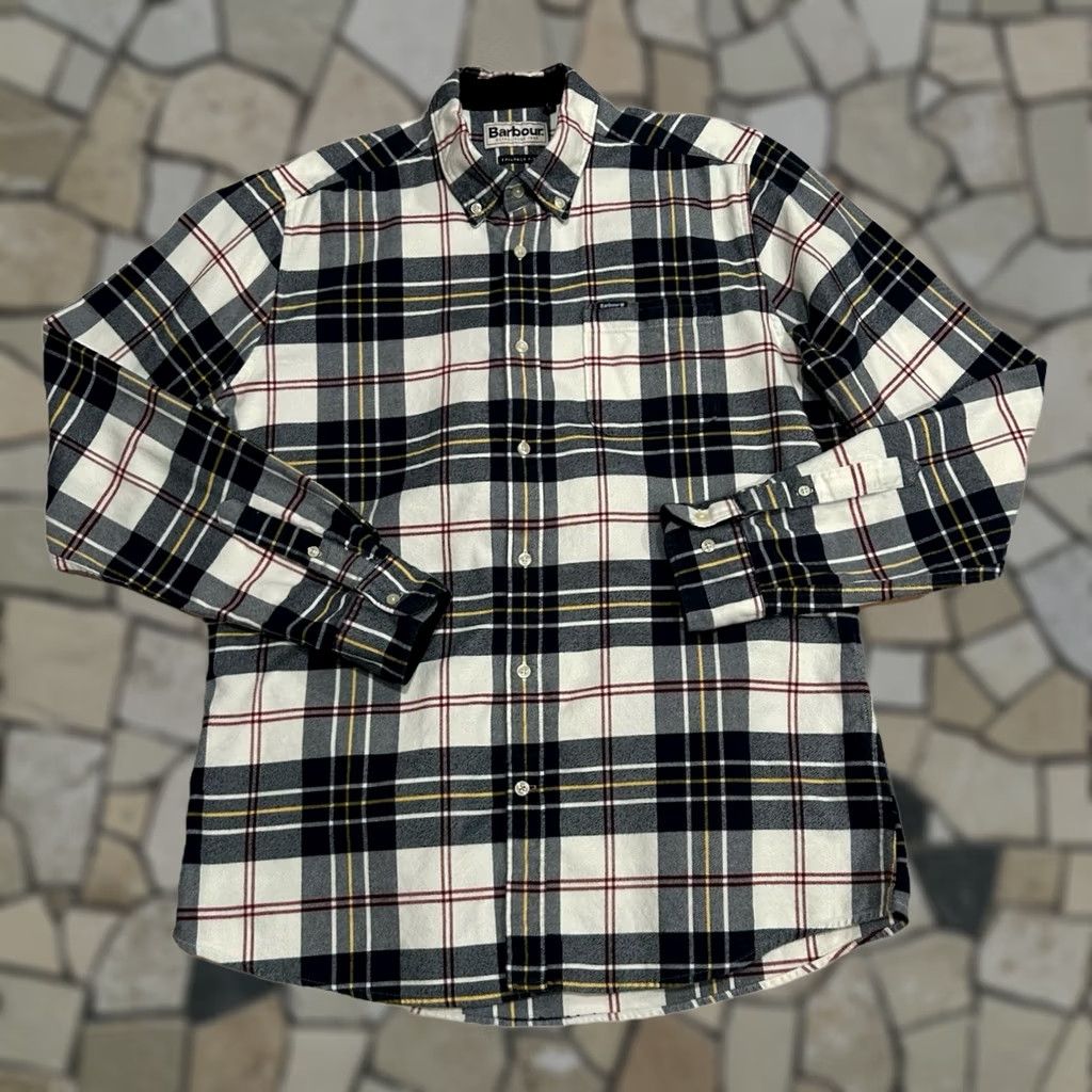 Barbour Barbour Button-Up Shirt Plaid Long Sleeve Mens S White/Blue Tailored Fit Button-Down Size US S / EU 44-46 / 1 - 1 Thumbnail
