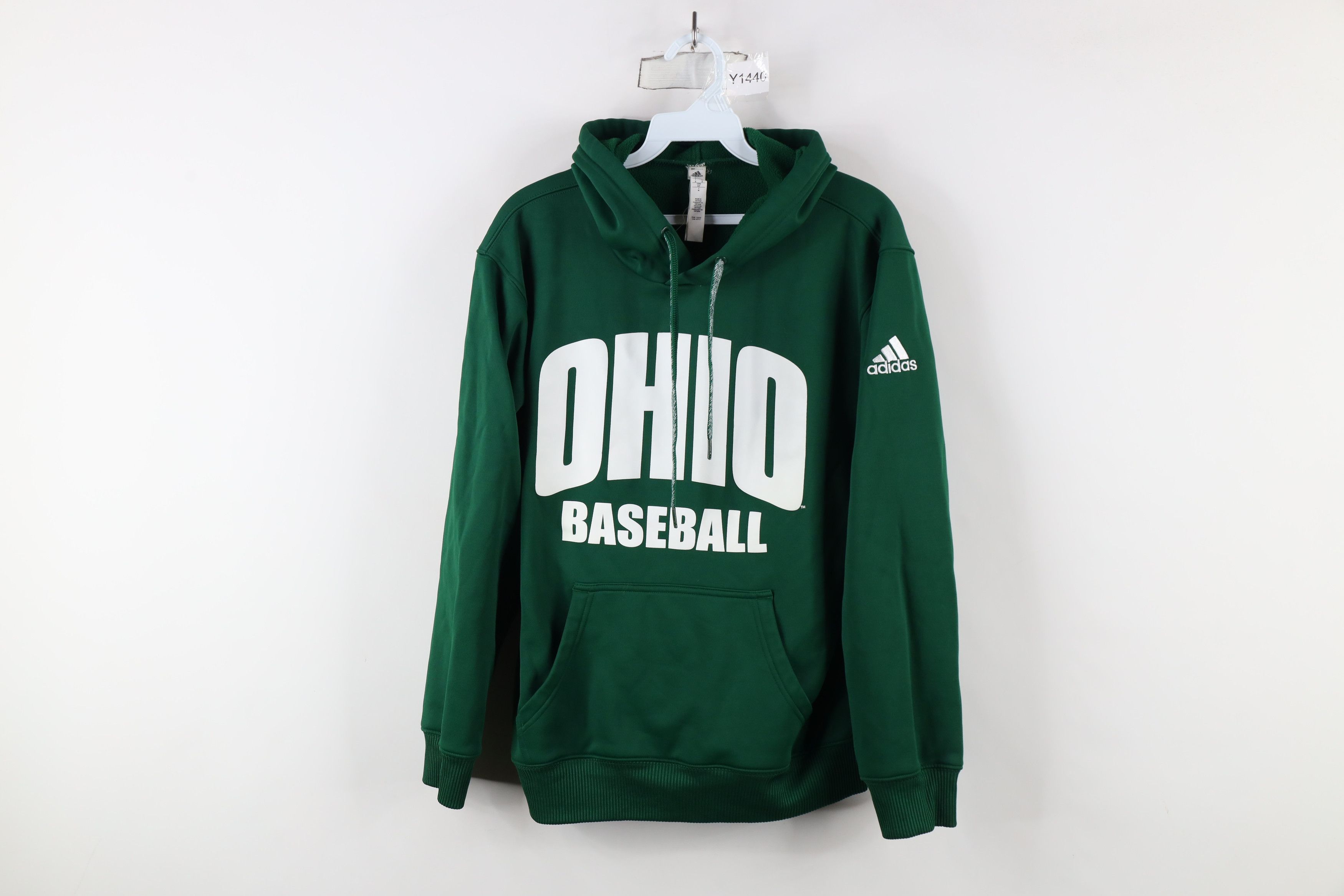 Adidas × Vintage Adidas Ohio University Baseball Hoodie Sweatshirt Green Size US S / EU 44-46 / 1 - 1 Thumbnail