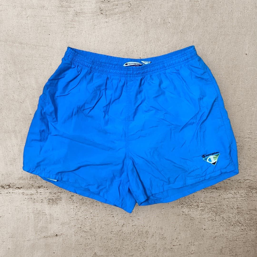 Champion Vintage Vintage Champion Swim Trunks Shorts Drawstring Mesh Lined Grailed