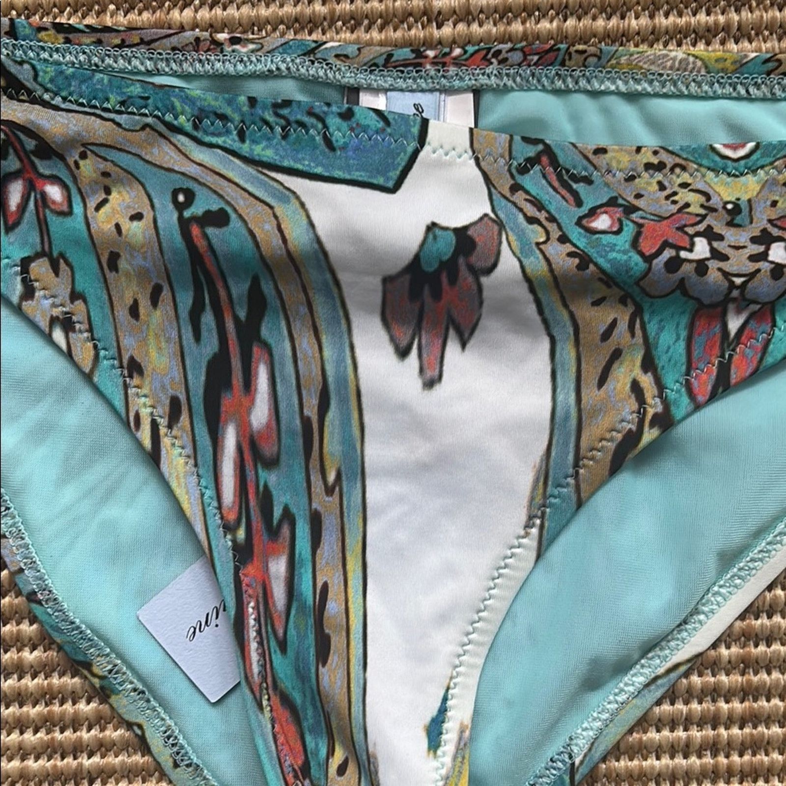 Blumarine NWT Blumarine turquoise Bikini yellow blue beads Set M Size ONE SIZE - 6 Thumbnail