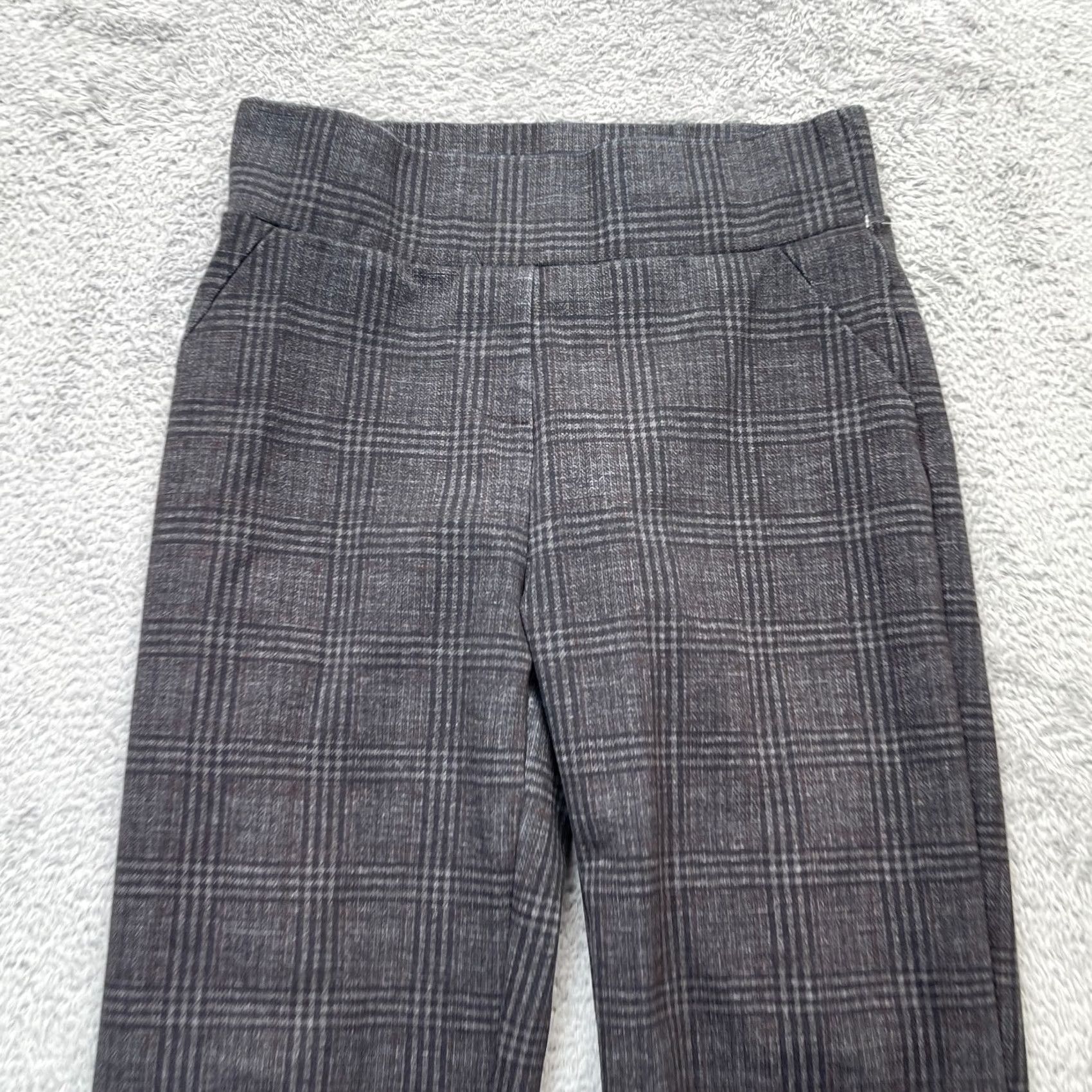 Vintage Tapata Pants Womens Small Gray Dress Glen Plaid Bootcut Leg Business Office Wear Size 26" / US 2 / IT 38 - 4 Thumbnail