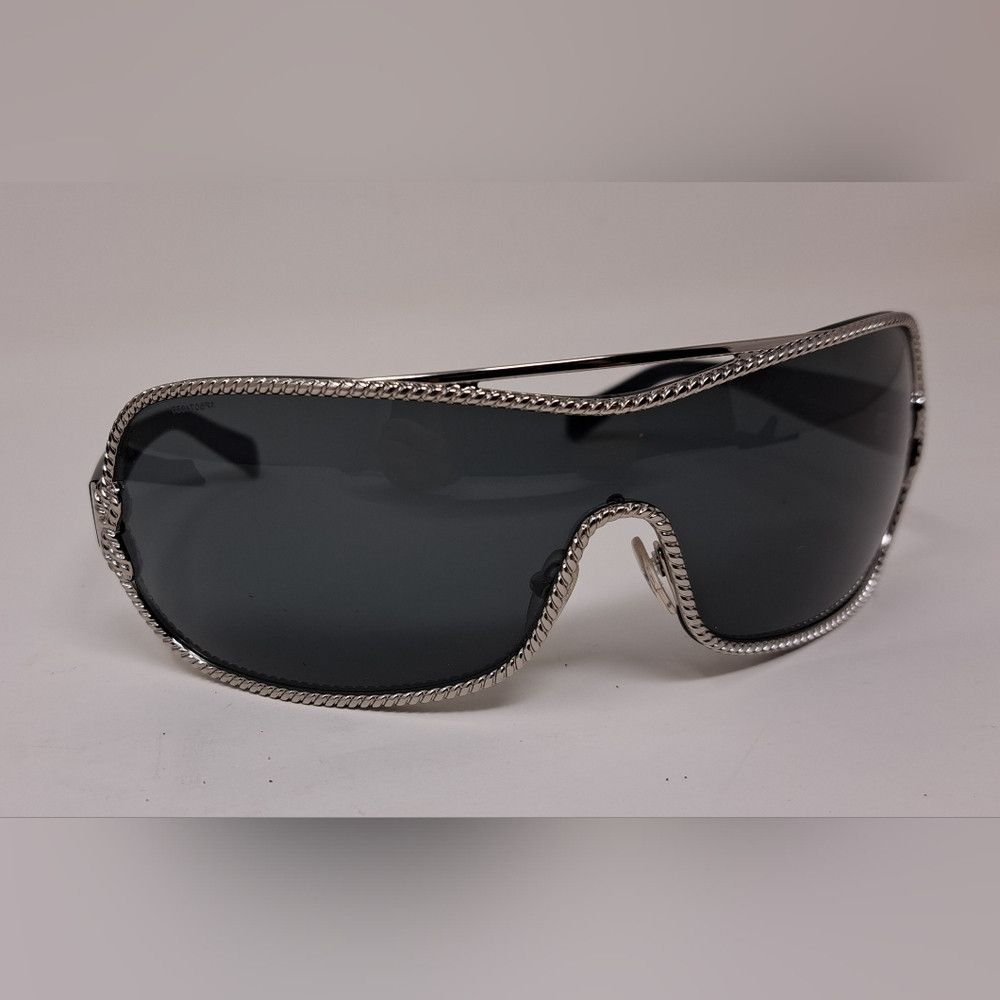 Prada PRADA Women's Rimless shield sunglasses black silver SPR 62H Size ONE SIZE - 5 Thumbnail