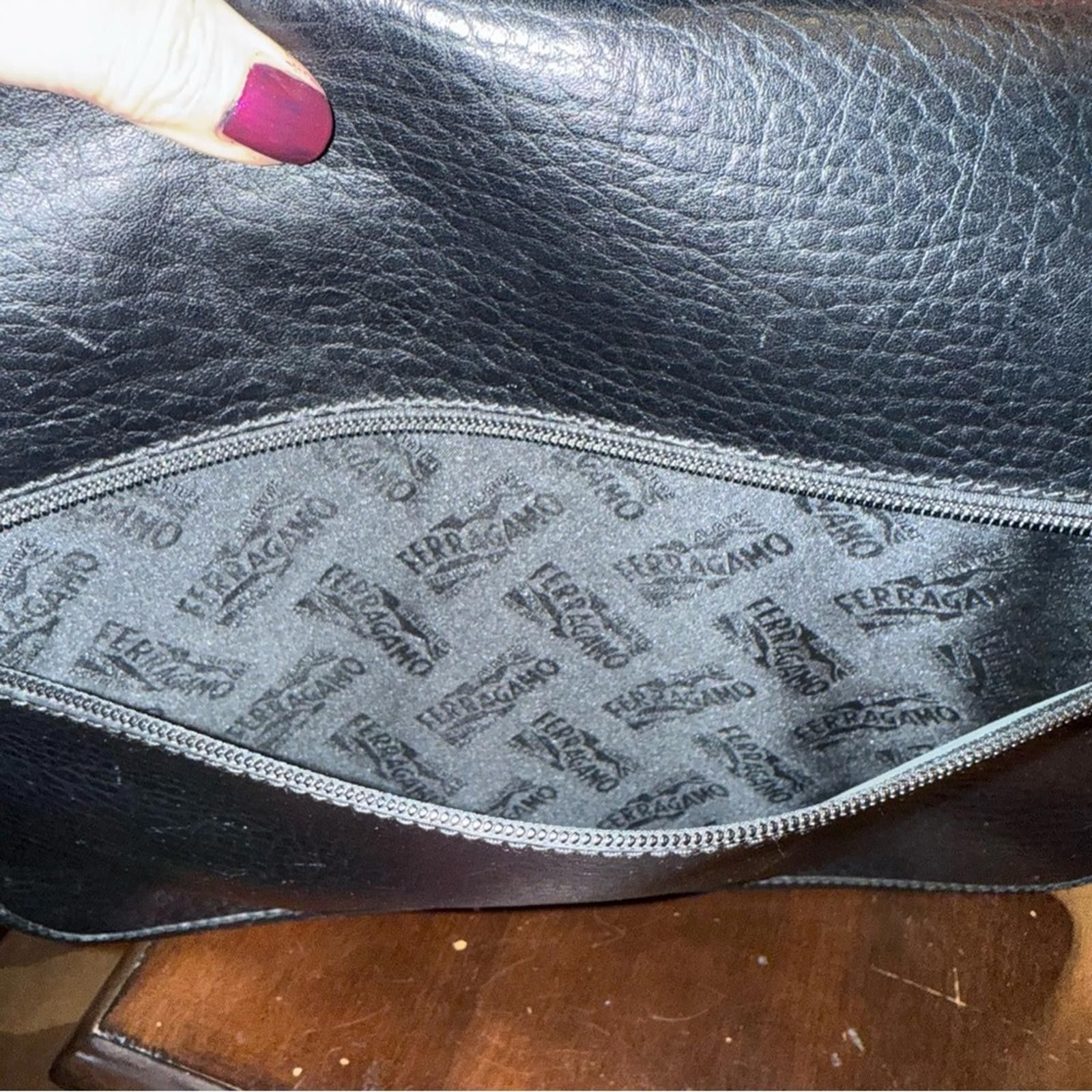 Salvatore Ferragamo Salvatore Ferragamo Men’s Leather and Canvas Messenger Bag Size ONE SIZE - 9 Thumbnail