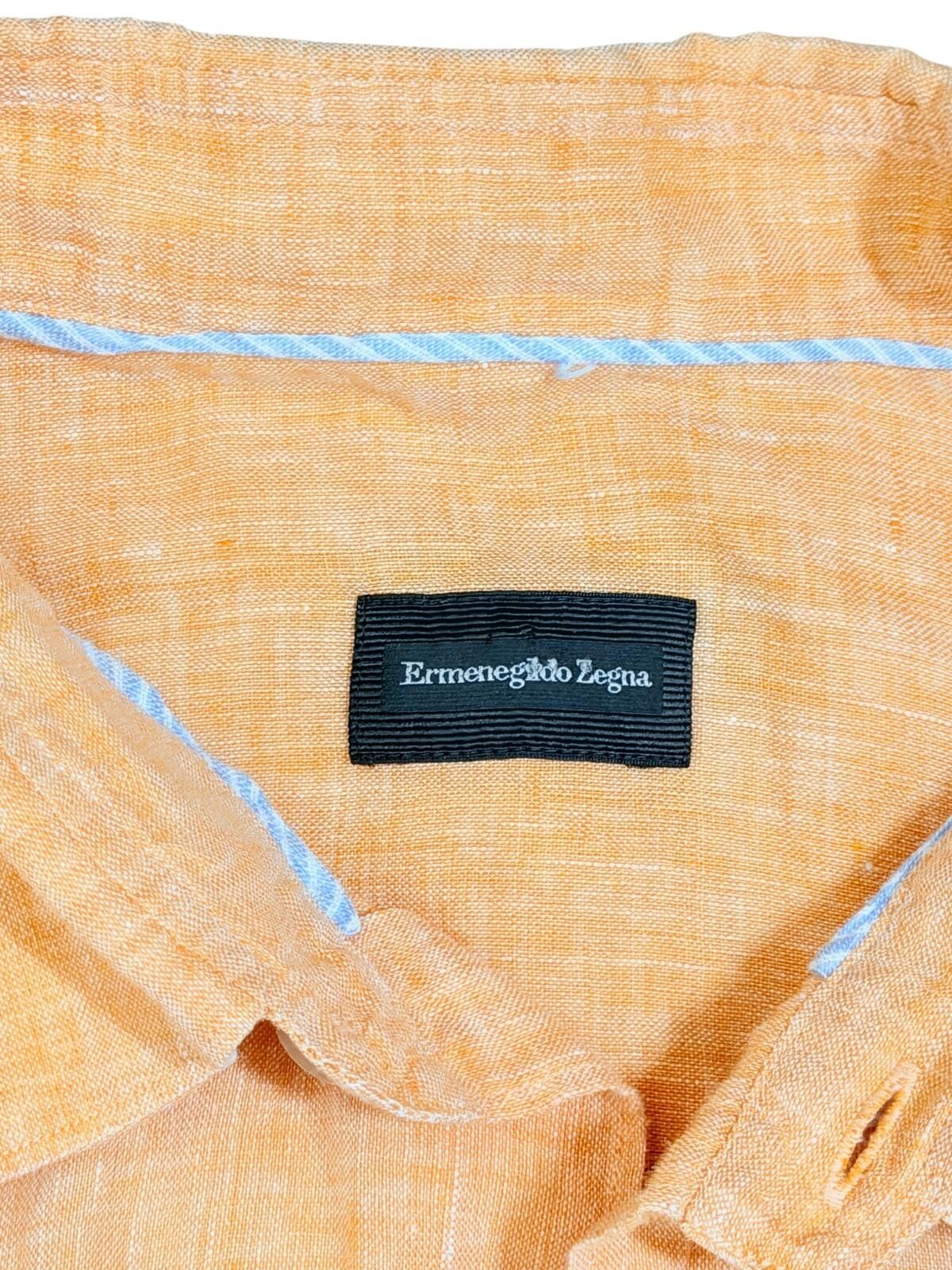 Ermenegildo Zegna Ermenegildo Zegna Linen Button Up Shirt Extra Large Size US XL / EU 56 / 4 - 2 Thumbnail