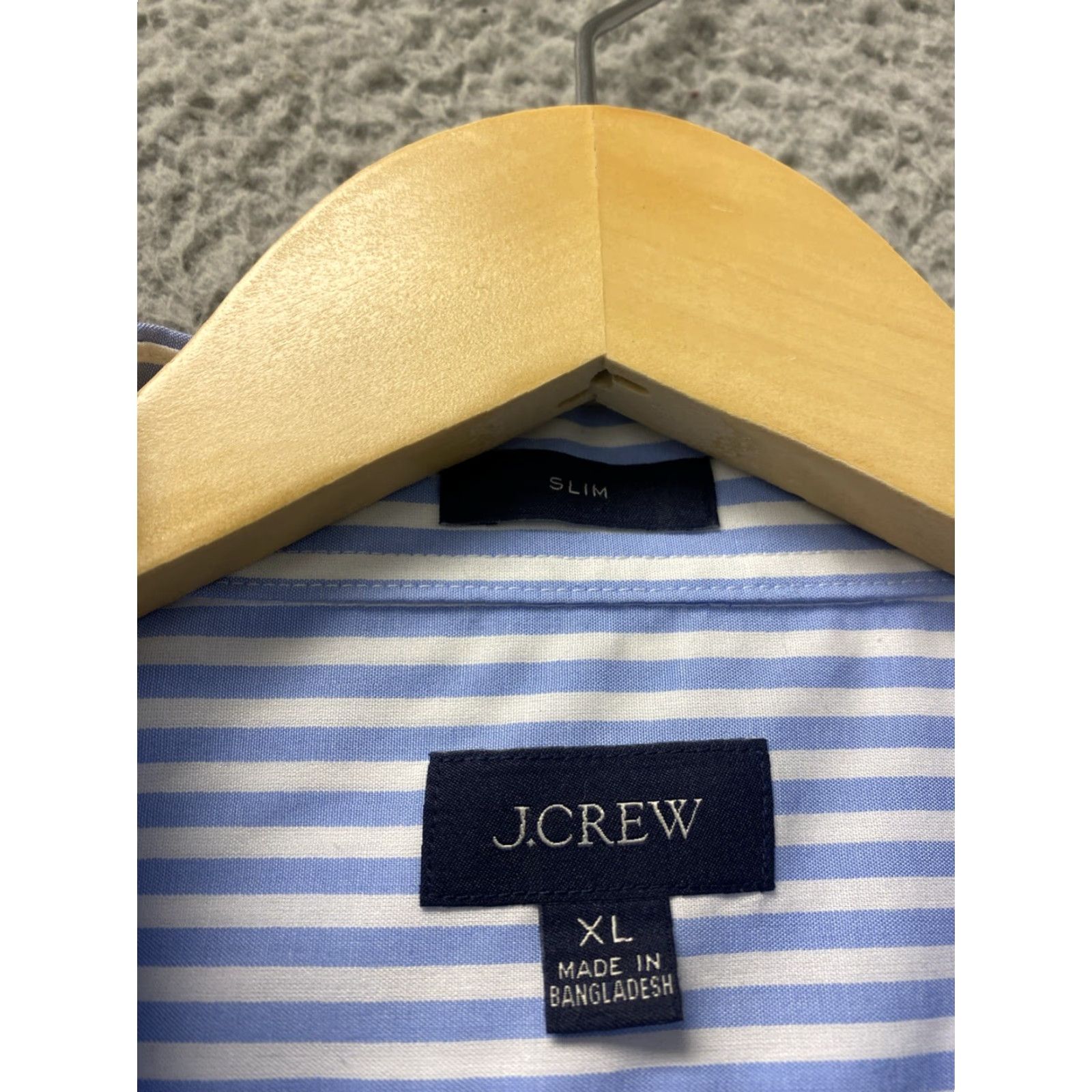 J.Crew VINTAGE J.CREW Men's Button-Up Shirt XL Slim Fit Blue Stripes Long Sleeve Office Casual Size US XL / EU 56 / 4 - 6 Thumbnail