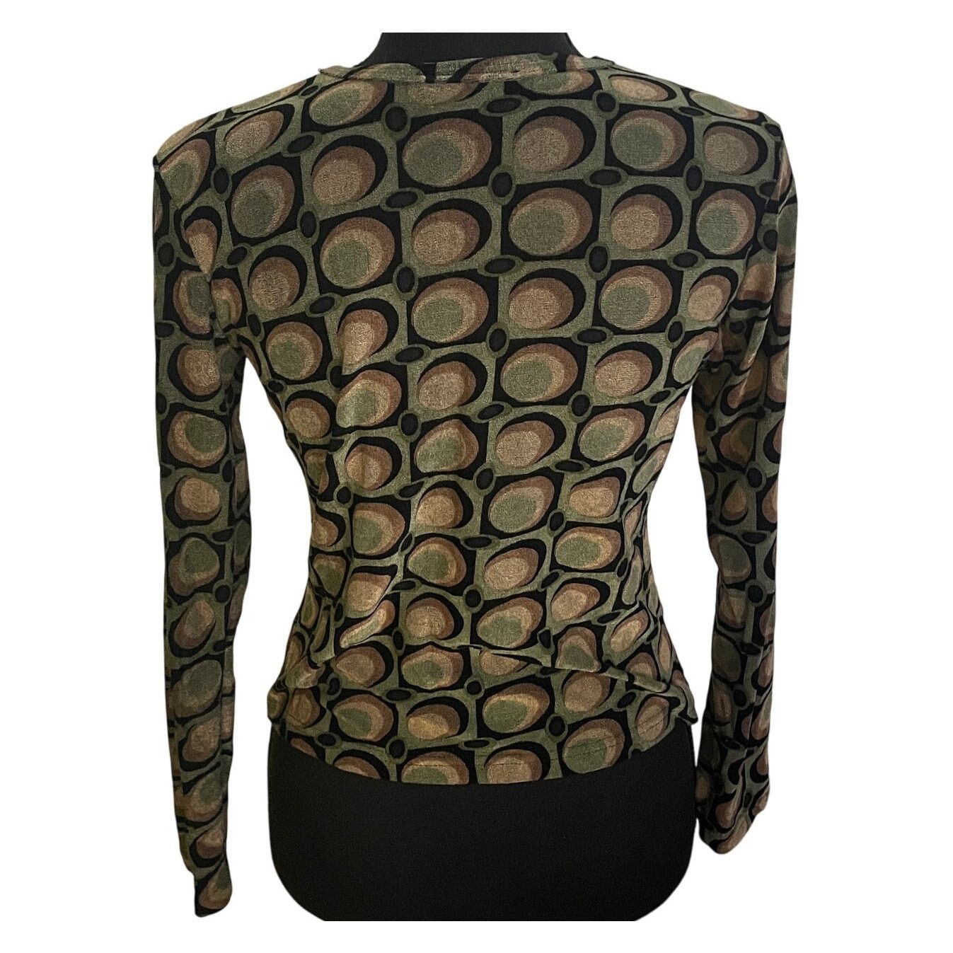 Vintage VTG Wild Fire Clothing Co Geometric Print Top Mesh Cut Outs Size S / US 4 / IT 40 - 2 Thumbnail