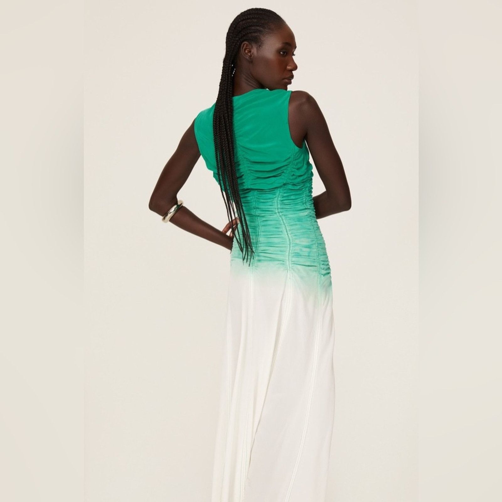 Other Marina Moscone Ruched Dip Dye Dress Size 6 Size M / US 6-8 / IT 42-44 - 2 Thumbnail