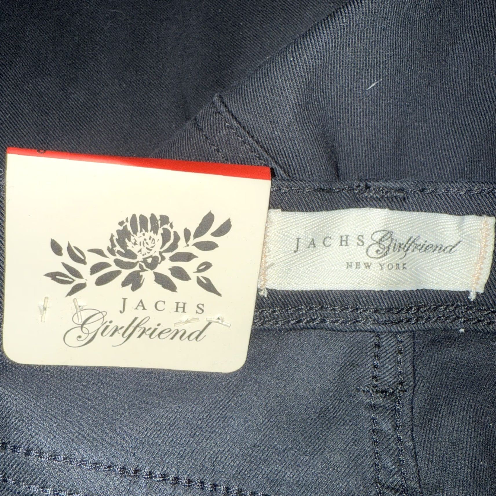 Vintage NWT JACHS Girlfriend Black Straight Leg Casual Pants Womens Size 8x28 Size 30" / US 8 / IT 44 - 4 Thumbnail