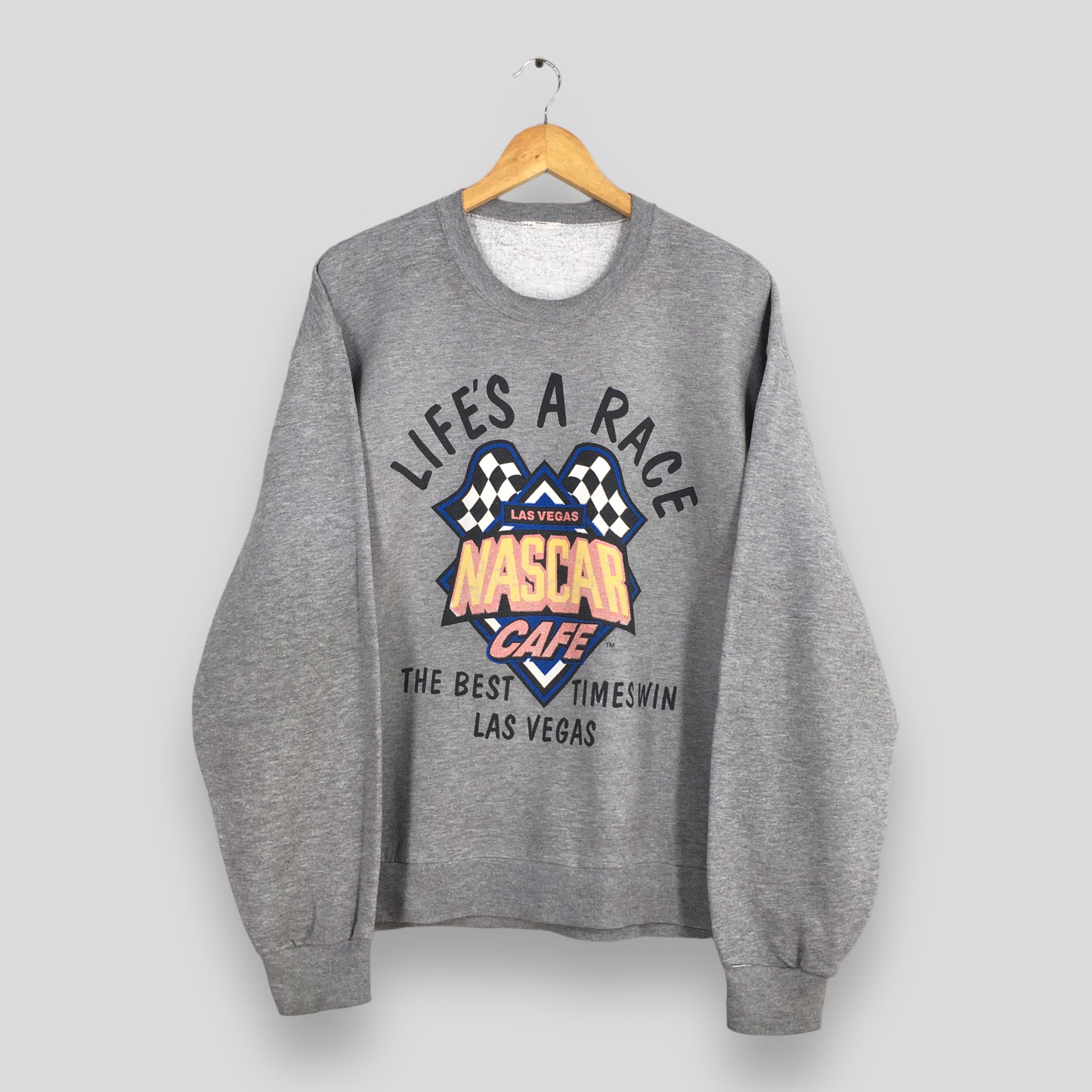 NASCAR Vintage 90's Nascar Las Vegas Pullover Sweatshirt Medium Size US M / EU 48-50 / 2 - 1 Thumbnail