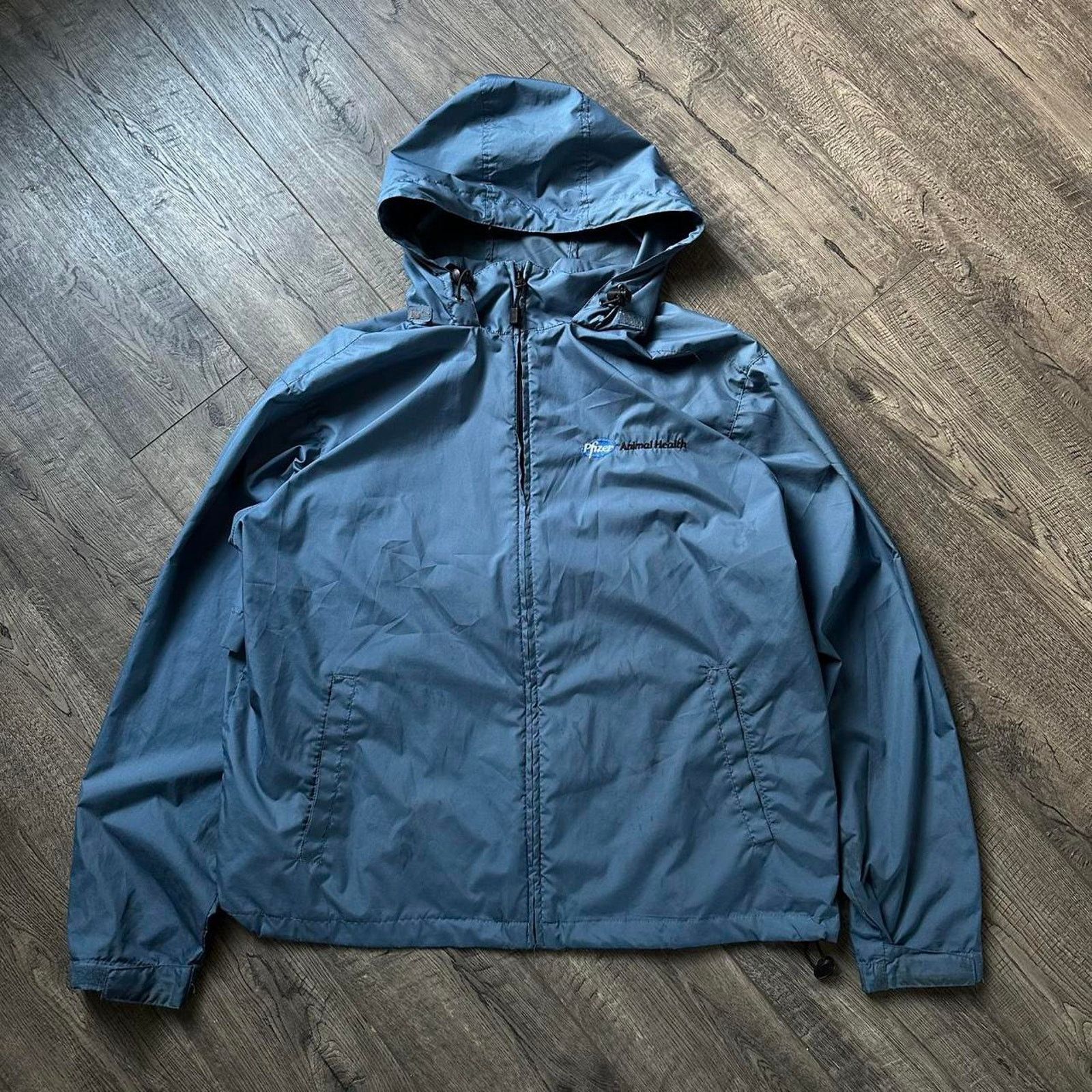 Vintage Rre Pfizer Animal Health Medical Hospital Windbreaker Jacket Size US L / EU 52-54 / 3 - 2 Thumbnail