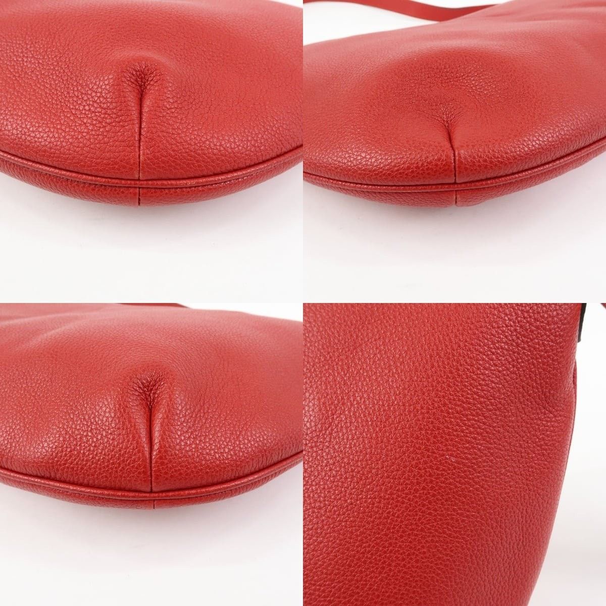 Gucci Gucci Logo Sherry Half Moon Calfskin Shoulder Bag Red Size ONE SIZE - 5 Thumbnail