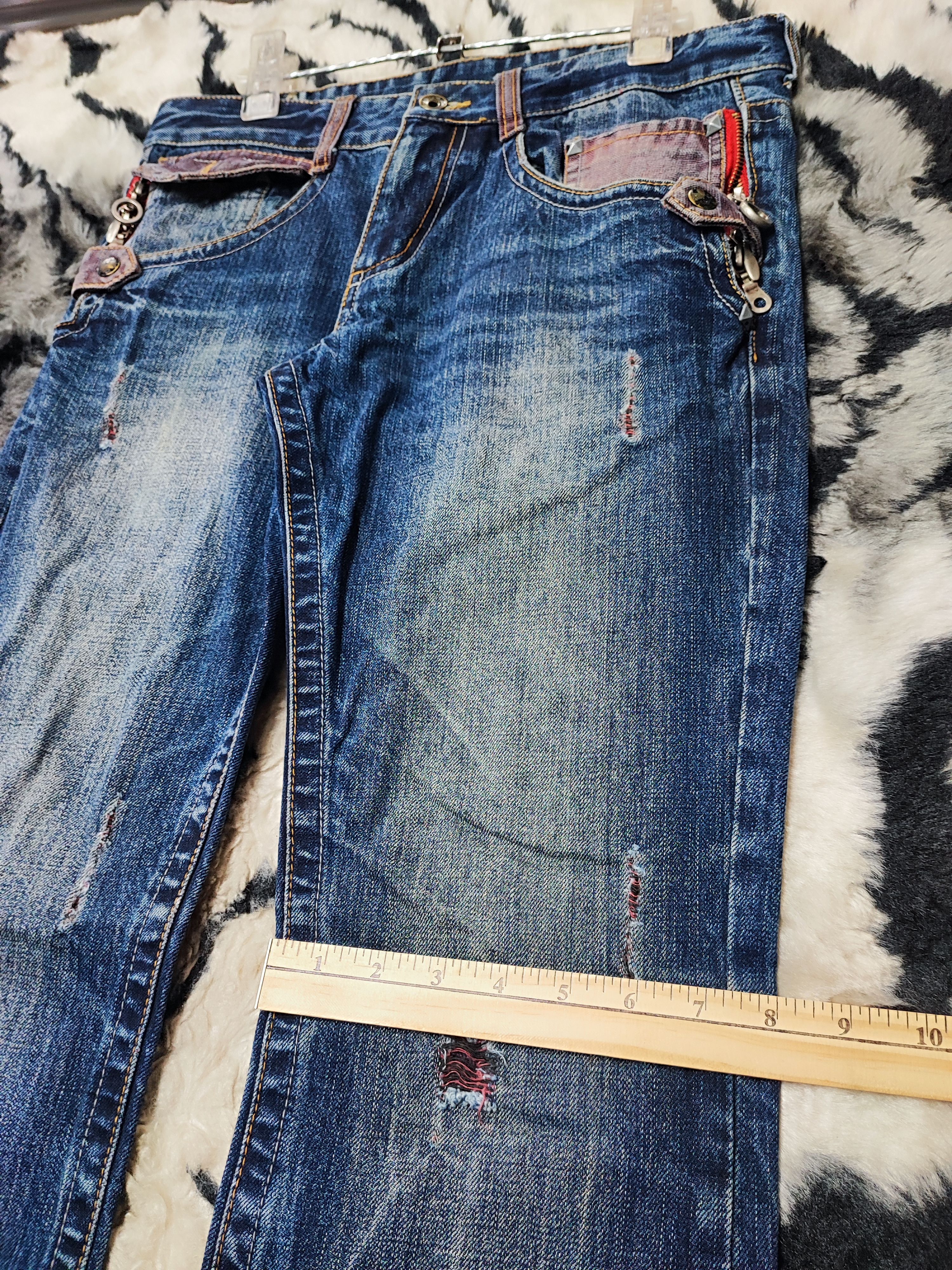 semanticdesign Semantic Design Flared Bootcut Japan Jeans Punk Distressed Size US 32 / EU 48 - 20 Thumbnail