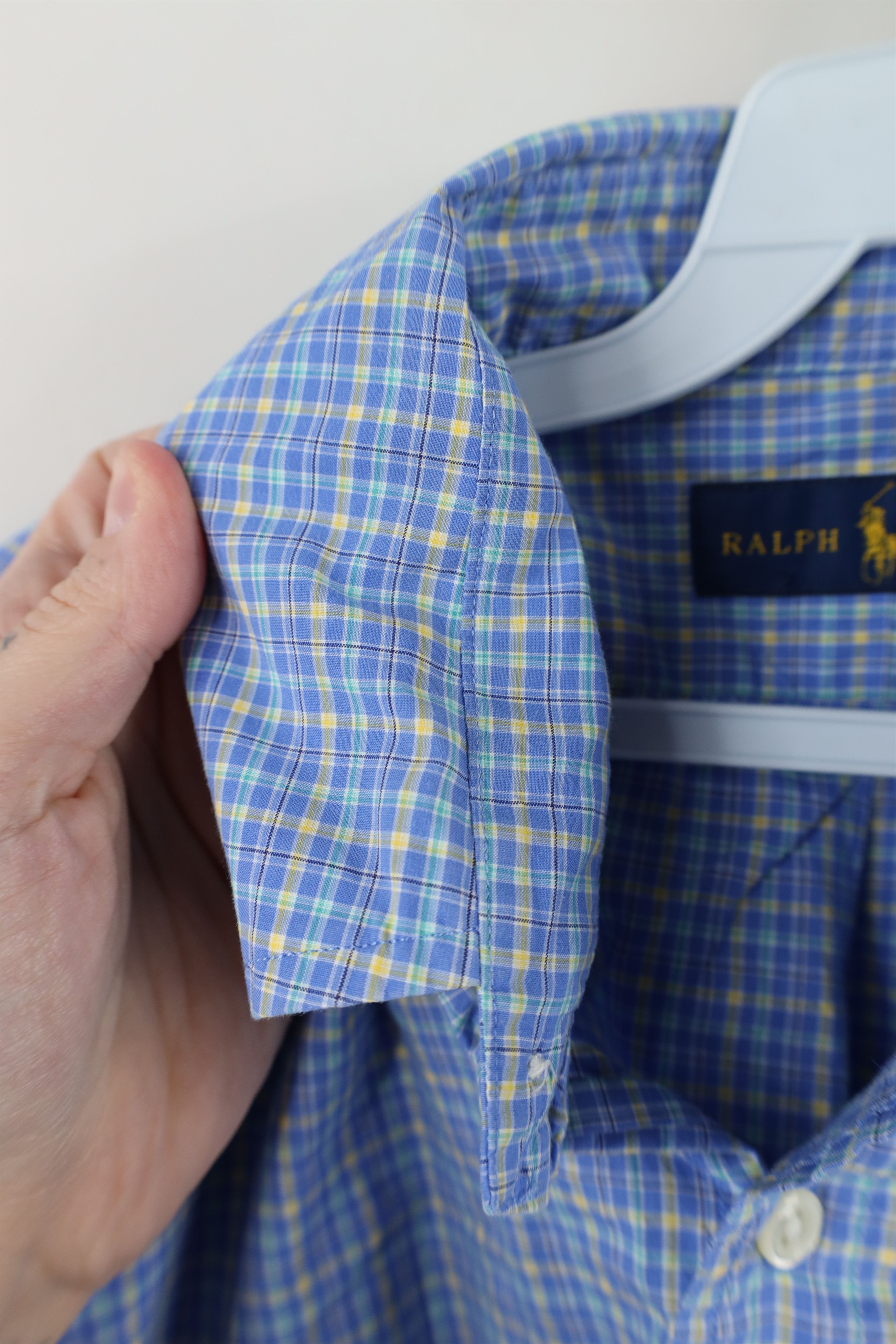 Ralph Lauren × Vintage Vintage Ralph Lauren Plaid Collared Button Down Shirt Size US M / EU 48-50 / 2 - 9 Thumbnail