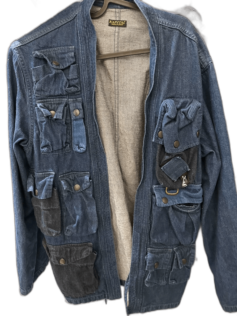 Kapital kapital denim cardigan with pockets Size US L / EU 52-54 / 3 - 1 Thumbnail