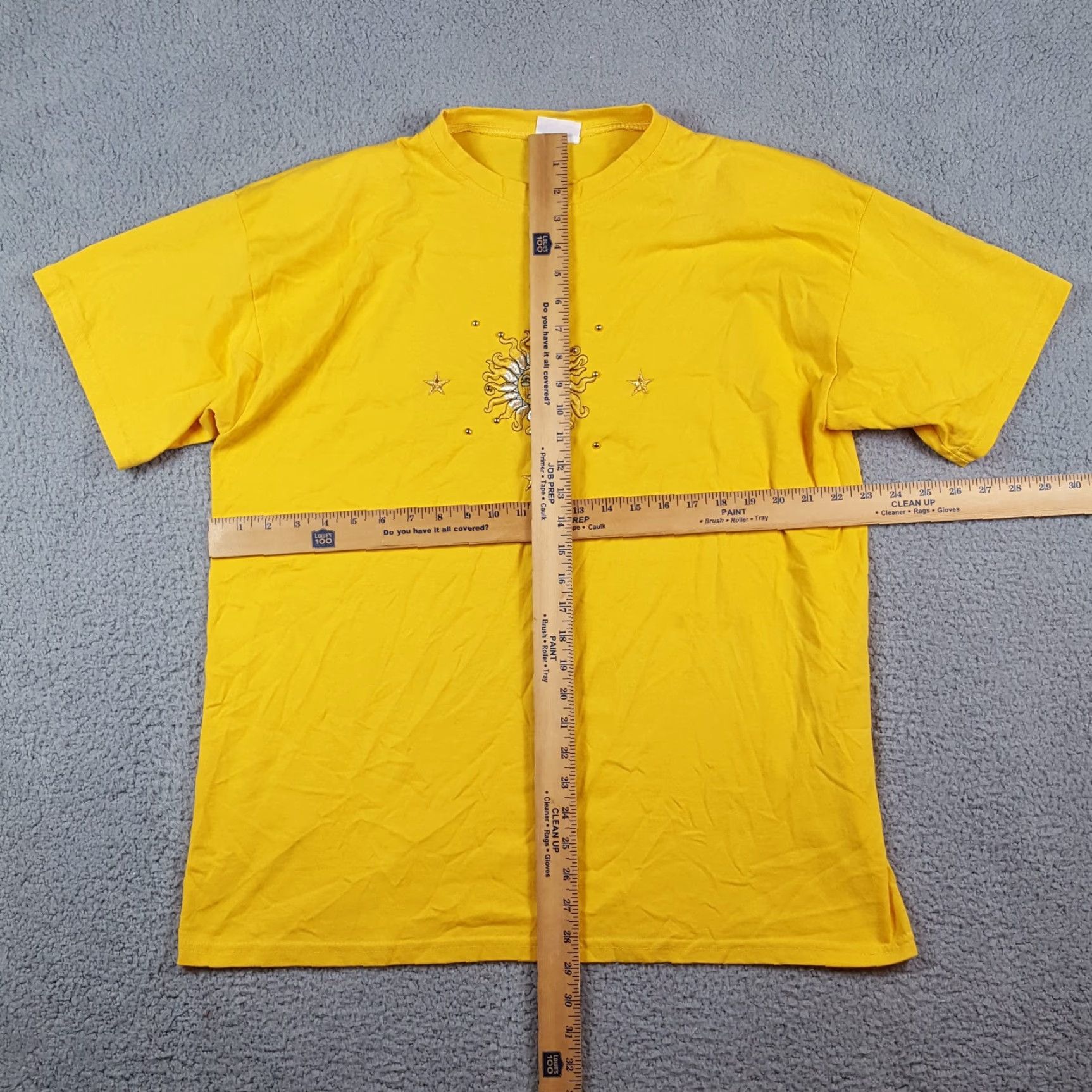 Vintage Vintage Bobbie Brooks Women’s XL T-Shirt Short Sleeve 90s Sun Embroidered Space Stars Yellow Size XL / US 12-14 / IT 48-50 - 7 Thumbnail
