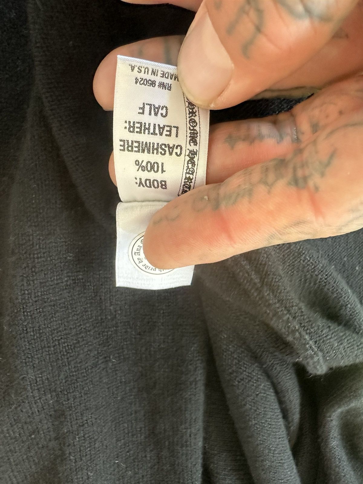 Chrome Hearts CHROME HEARTS THRASHED CASHMERE SWEATER CARDIGAN CROSS PATCH Size US M / EU 48-50 / 2 - 10 Thumbnail
