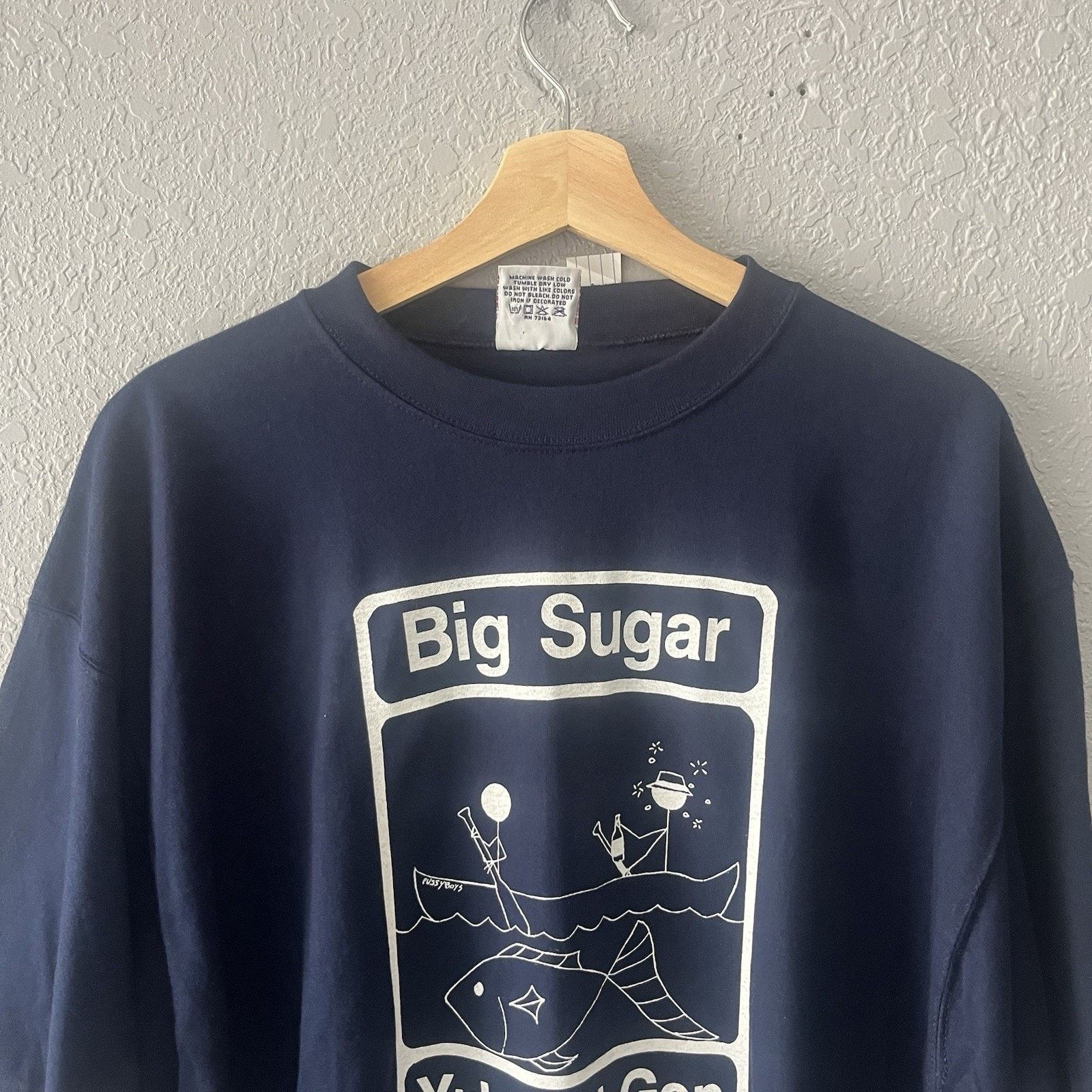 Vintage Vintage Navy 1999 Big Sugar Fishing Tshirt Men XL Short Slee Size US XL / EU 56 / 4 - 2 Thumbnail