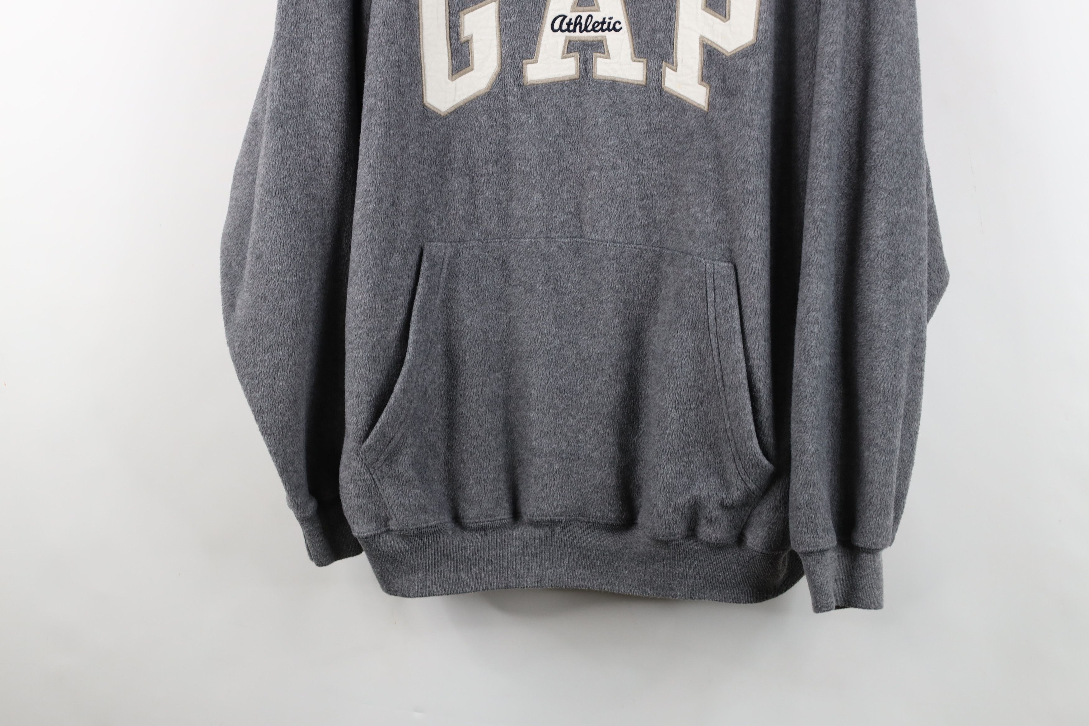 Gap Vintage 90s Gap Athletic Baggy Fleece Hoodie Sweatshirt Size US L / EU 52-54 / 3 - 3 Thumbnail