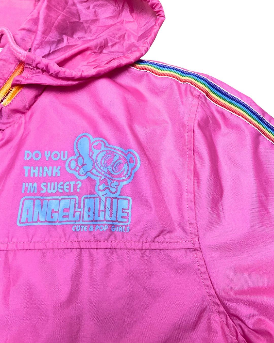 Angel Blue Angel Blue Sweet Rainbow Tape Hooded Windbreaker Size M / US 6-8 / IT 42-44 - 7 Thumbnail