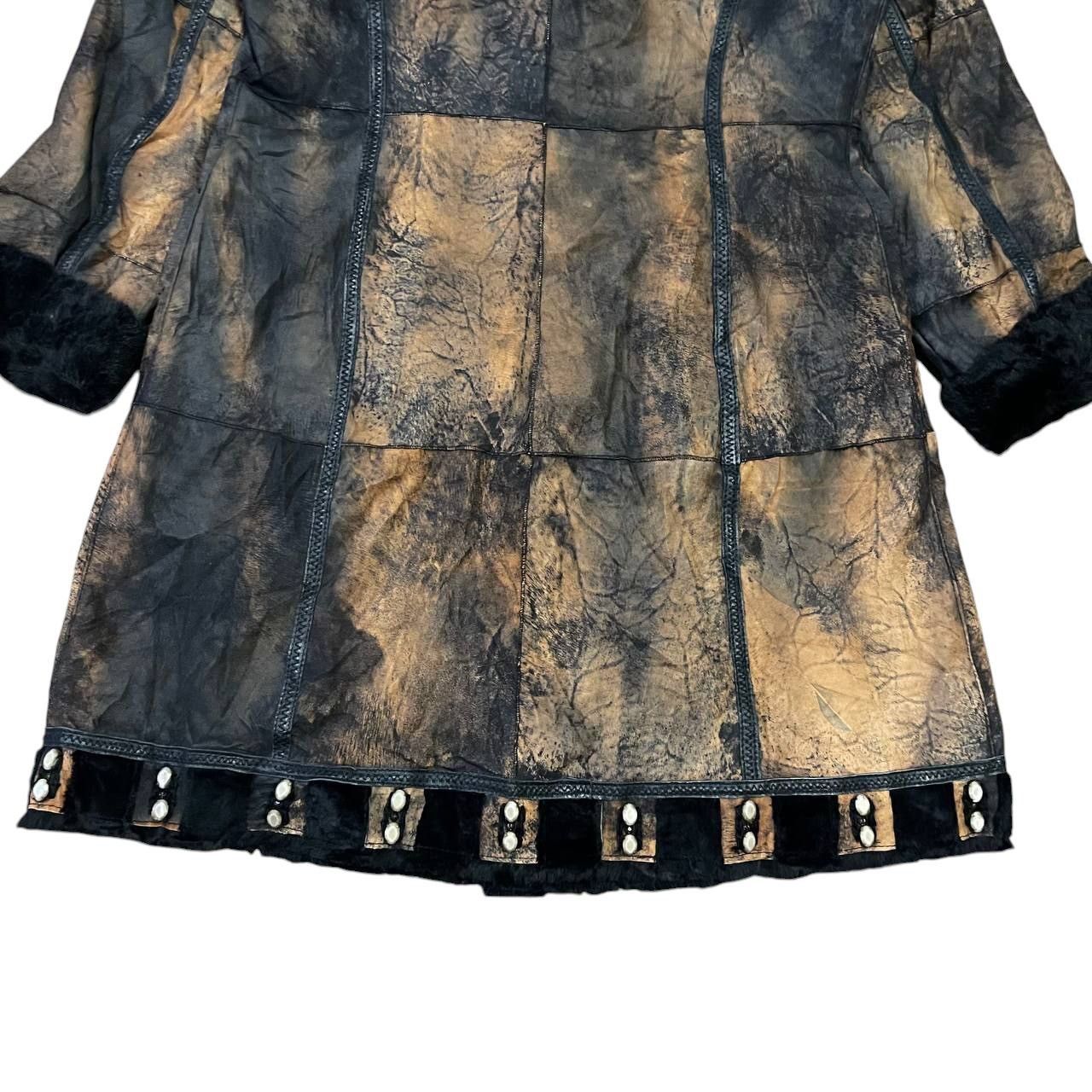Le Grande Bleu (L.G.B.) Vintage If Six Was Nine LGB Style Fur Leather Jacket Size L / US 10 / IT 46 - 12 Thumbnail