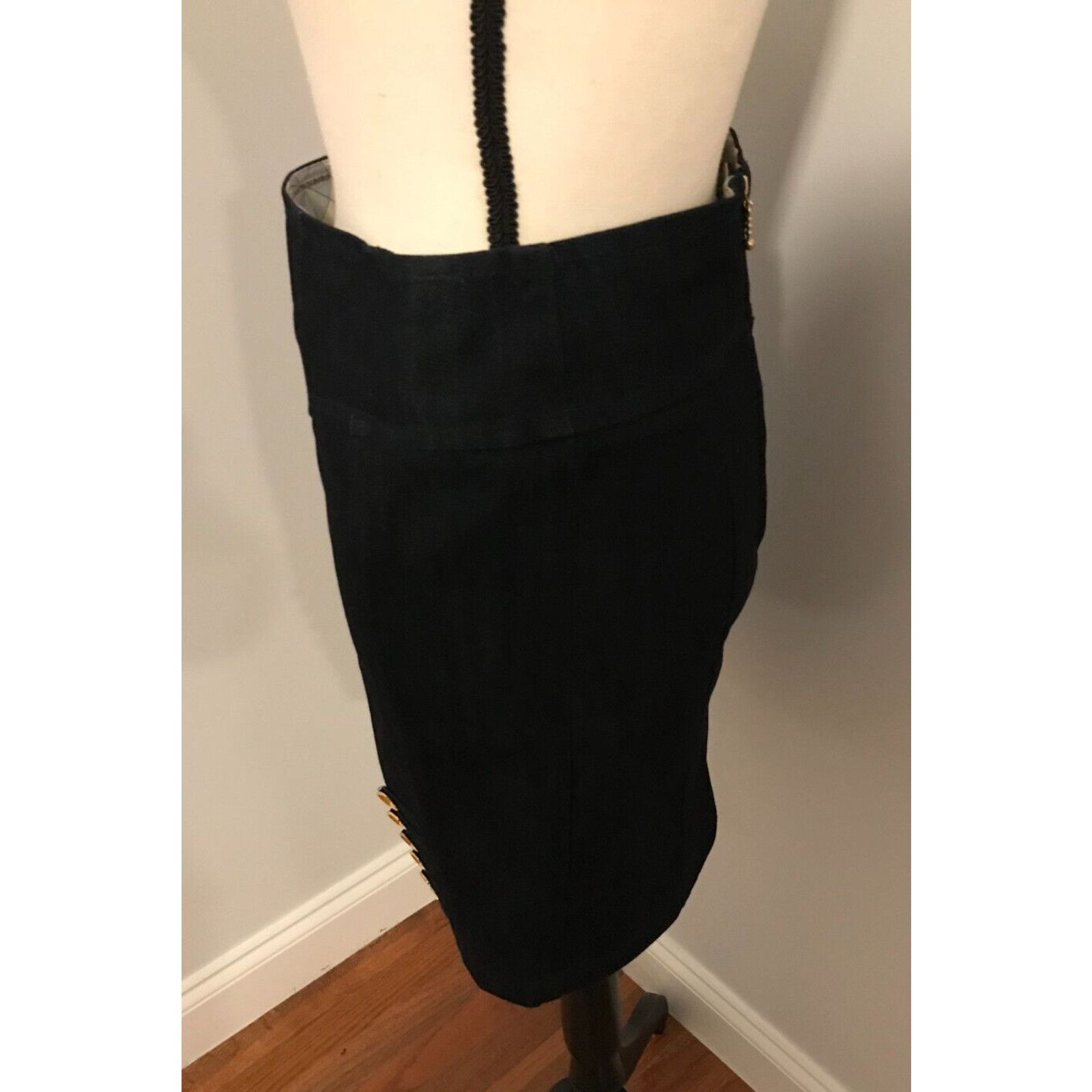 Anthropologie Anthropologie Leifsdottir Women's Gold Button Denim Skirt Size 26" / US 2 / IT 38 - 3 Thumbnail