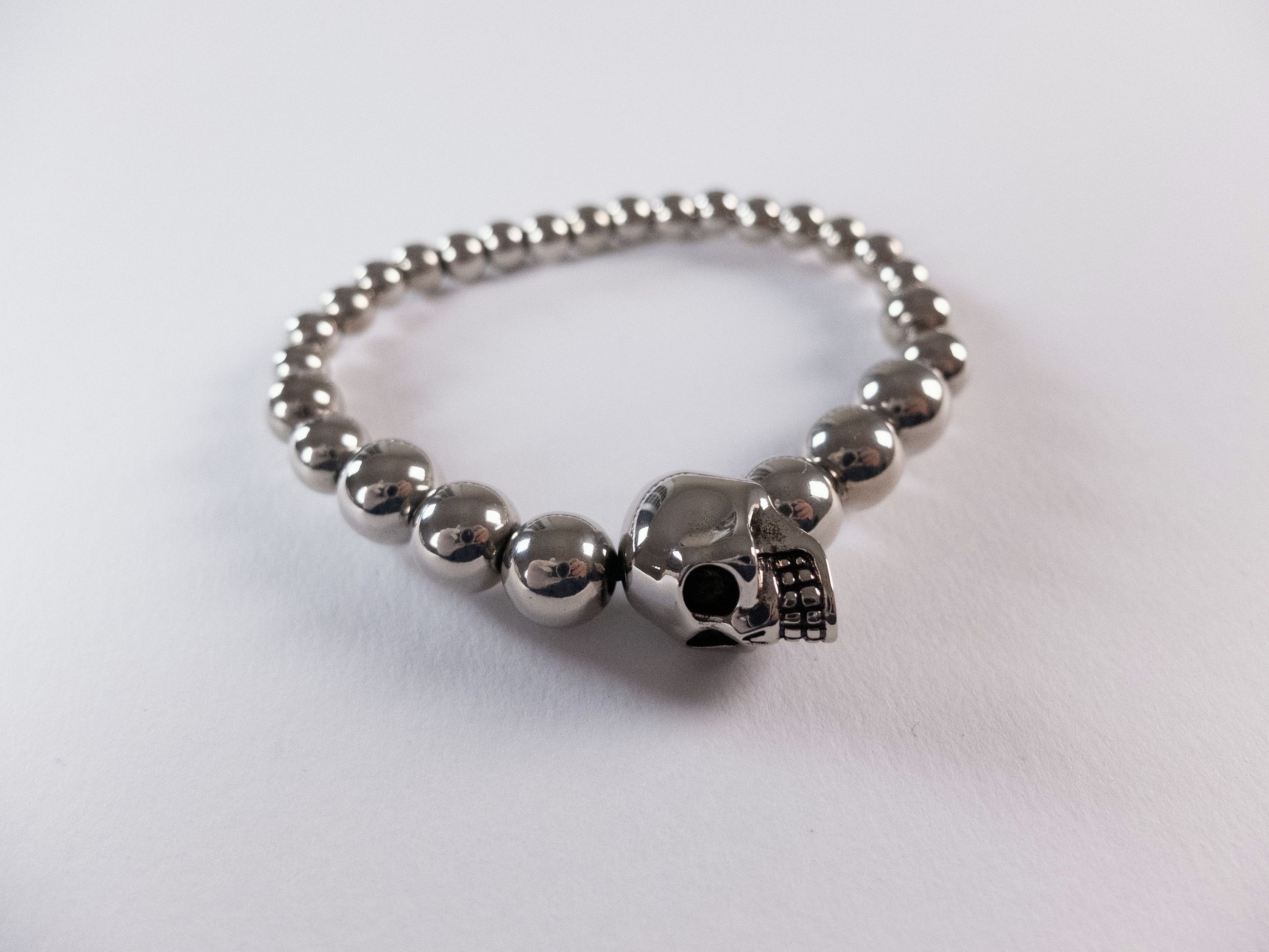 Alexander McQueen ALEXANDER MCQUEEN Skull silver tone metal beads bracelet Size ONE SIZE - 1 Thumbnail