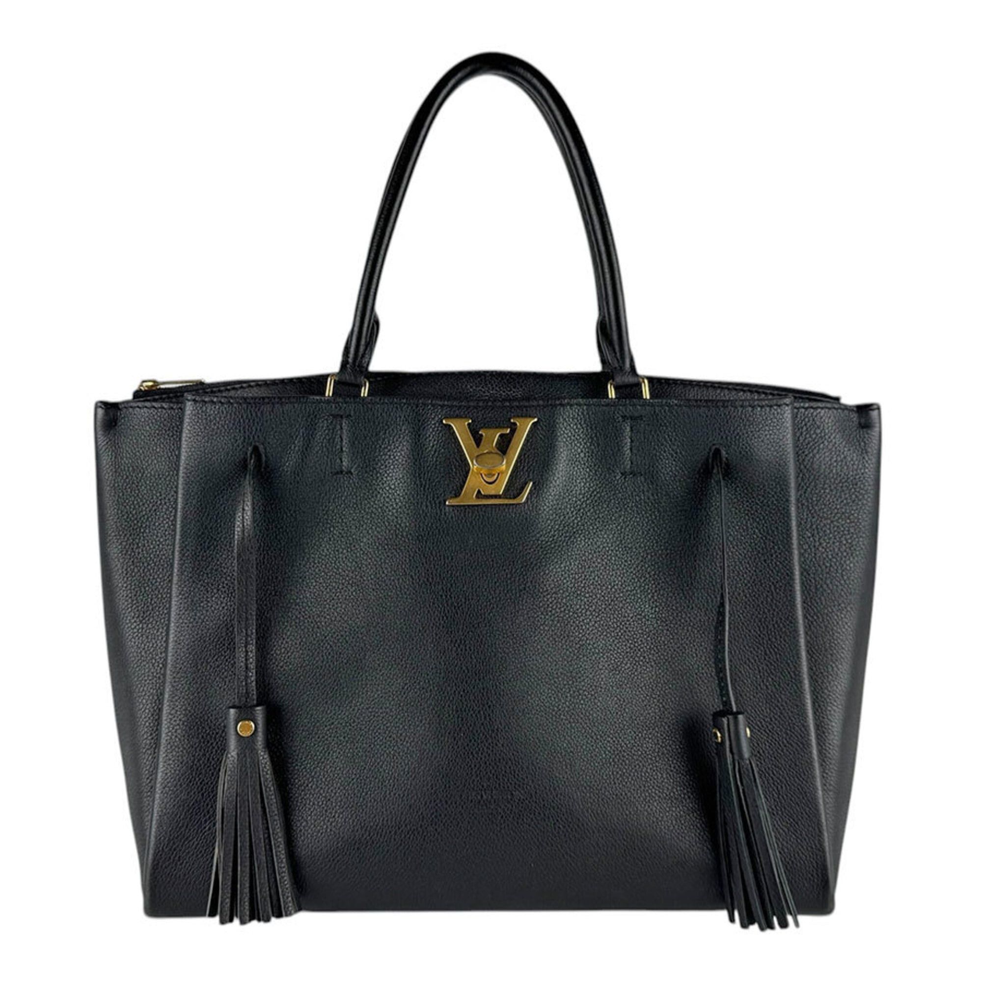 Louis Vuitton Louis Vuitton Lockmeet Leather Shoulder Bag, Black, Women's, M54569 z9308 Size ONE SIZE - 1 Thumbnail