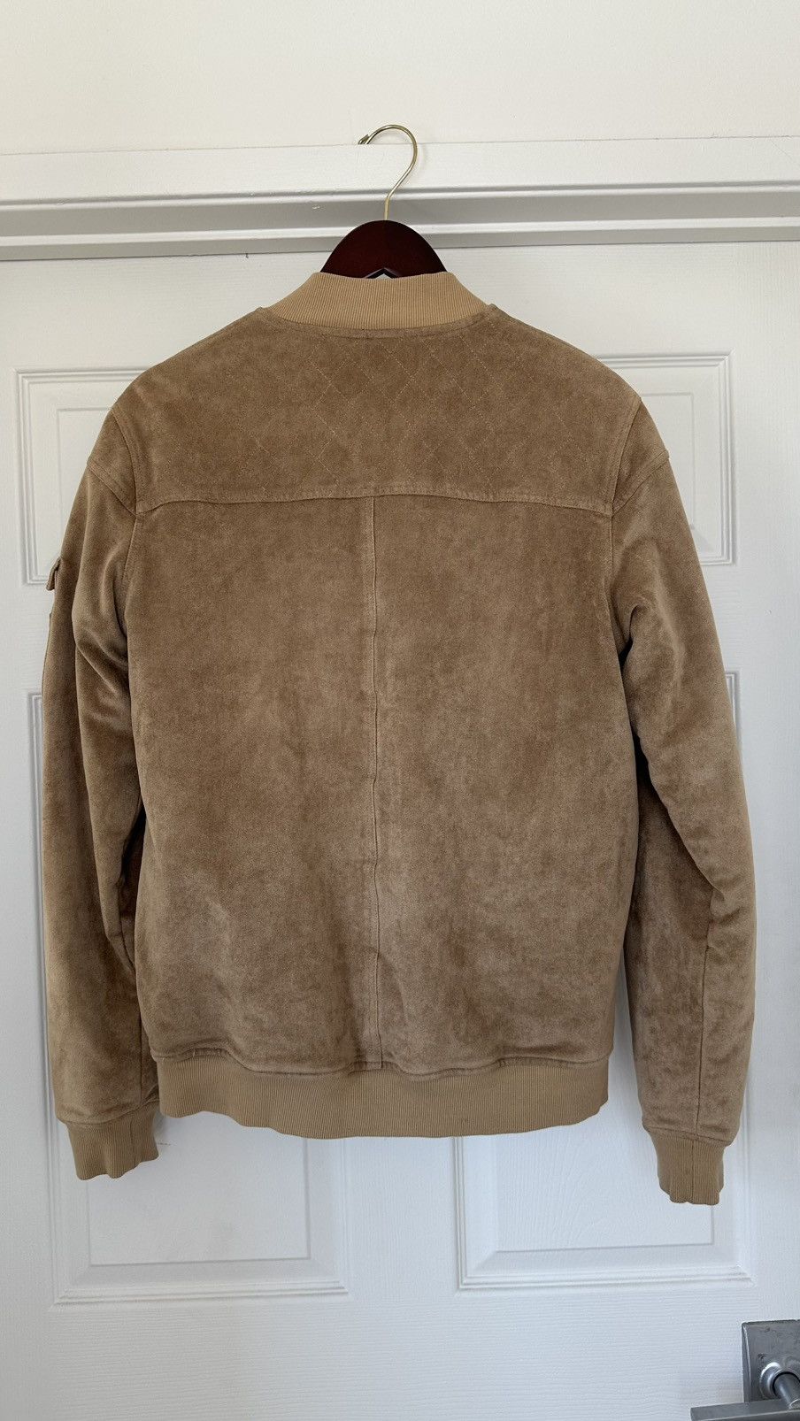 Black Kaviar Faux Suede Bomber Jacket Size US L / EU 52-54 / 3 - 2 Thumbnail
