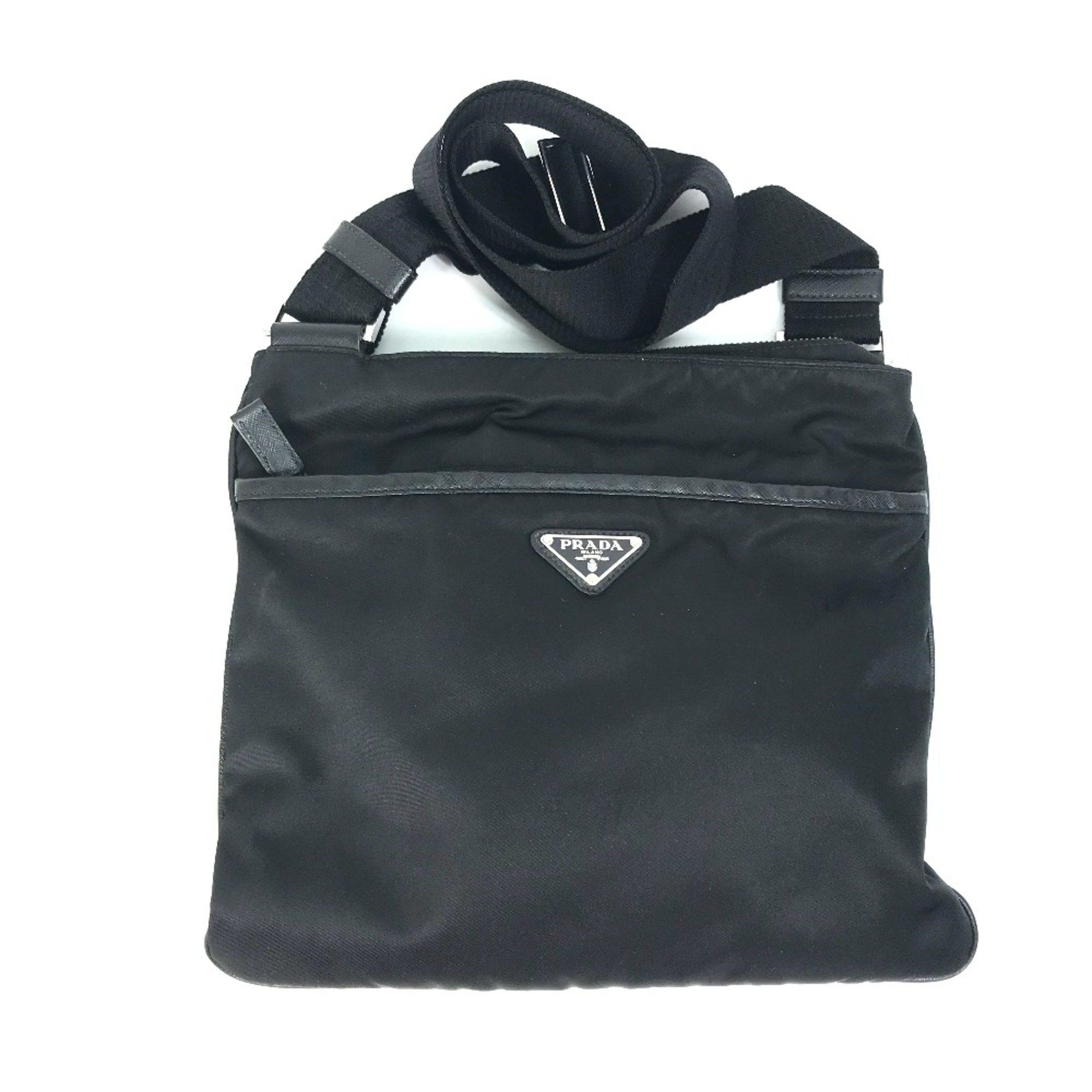 Prada PRADA 2VH053 Triangle logo Bag Shoulder Bag Black Size ONE SIZE - 1 Thumbnail