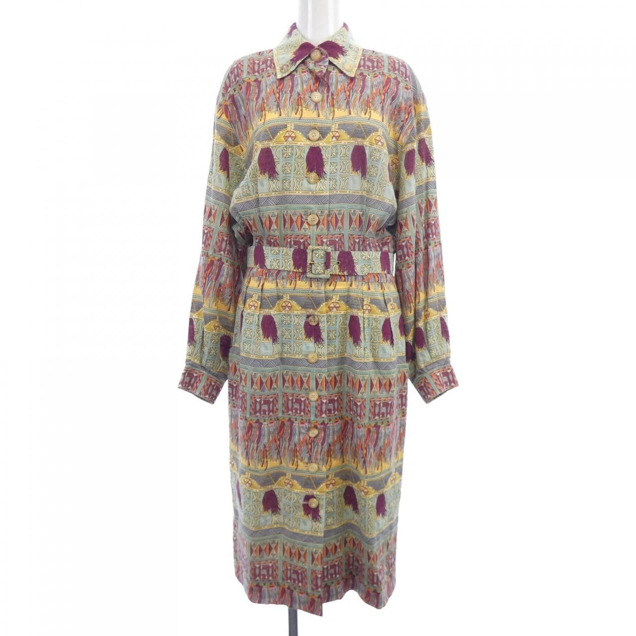 Hermes Hermes Cotton Linen Silk Dress Cotton Dresses DUTY FREE for USA