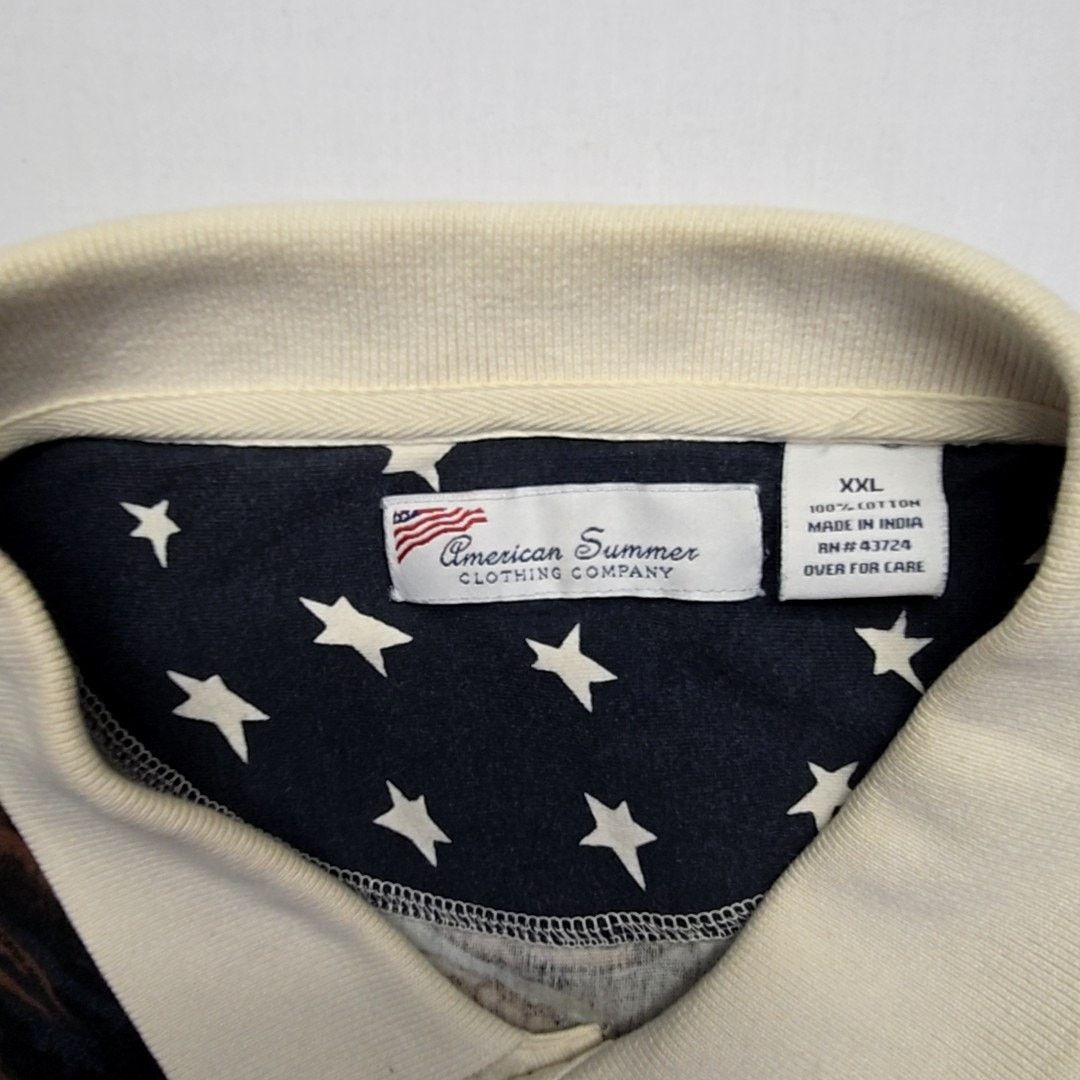 Other American Summer Eagle Flag Graphic Polo Patriotic AOP 2XL Size US XXL / EU 58 / 5 - 7 Thumbnail