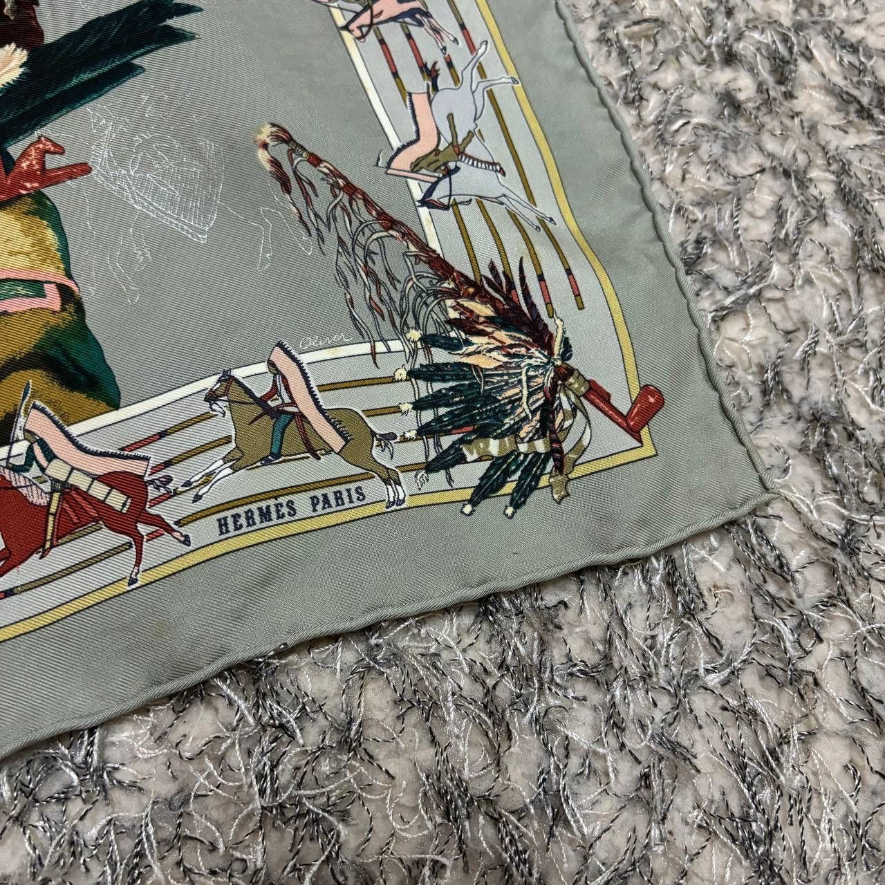 Hermes Hermes Silk Pani La Shar Pawnee Wash Scarf Bandana Size ONE SIZE - 5 Thumbnail