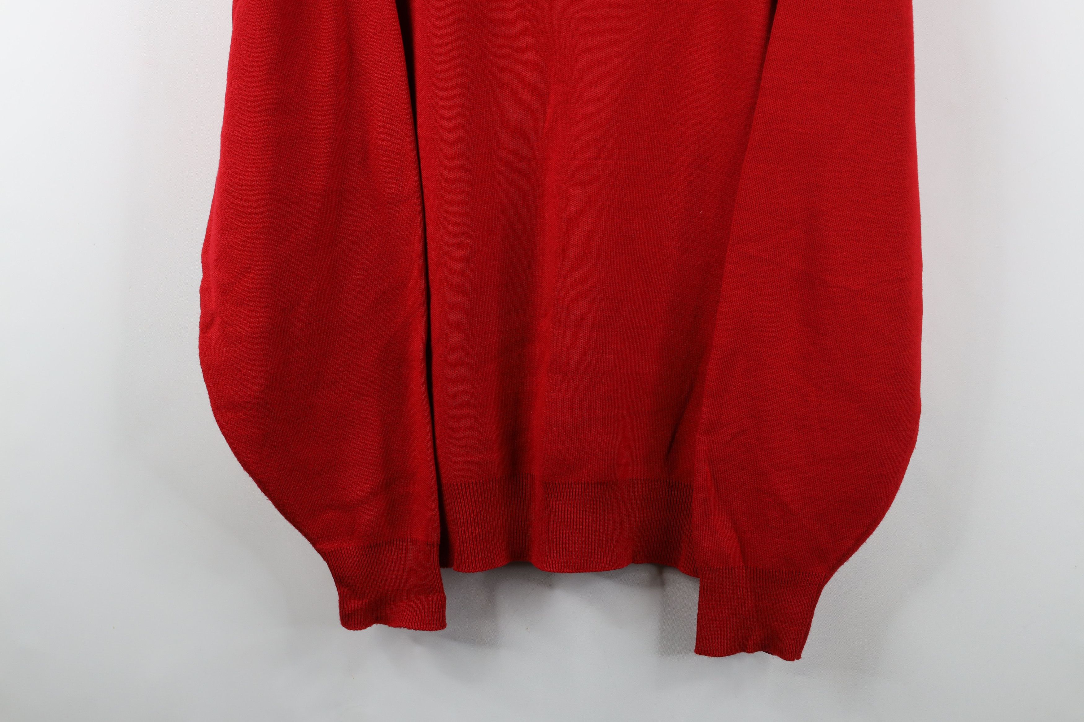 Vintage Vintage 90s Streetwear Soft Knit V-Neck Sweater Red USA Size US XL / EU 56 / 4 - 3 Thumbnail