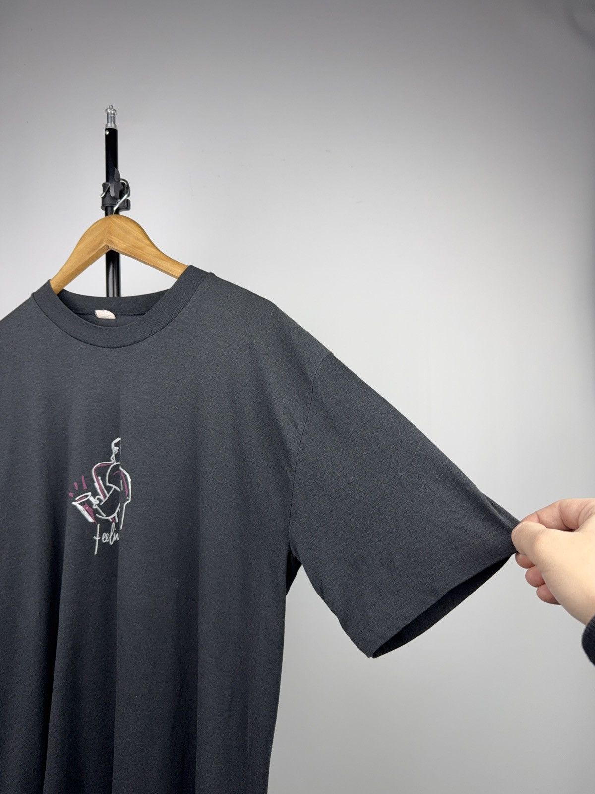 Vintage 90s Retro Vintage Feeling Sax Jazz Graphic Tee Made in Spain Size US XL / EU 56 / 4 - 10 Thumbnail