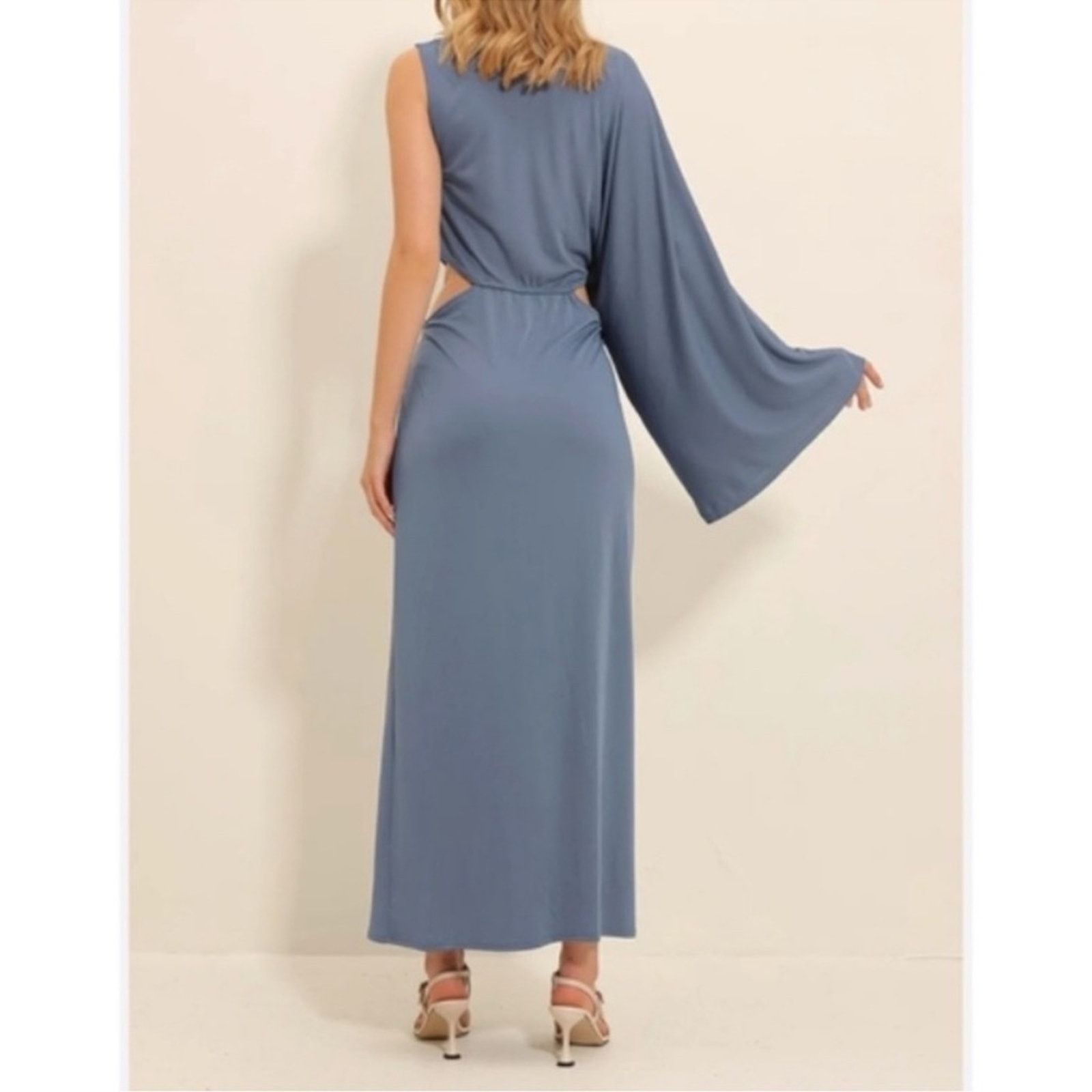 Zara ZARA Bloggers Fav One Shoulder Long Out Maxi Dress Size M / US 6-8 / IT 42-44 - 2 Thumbnail