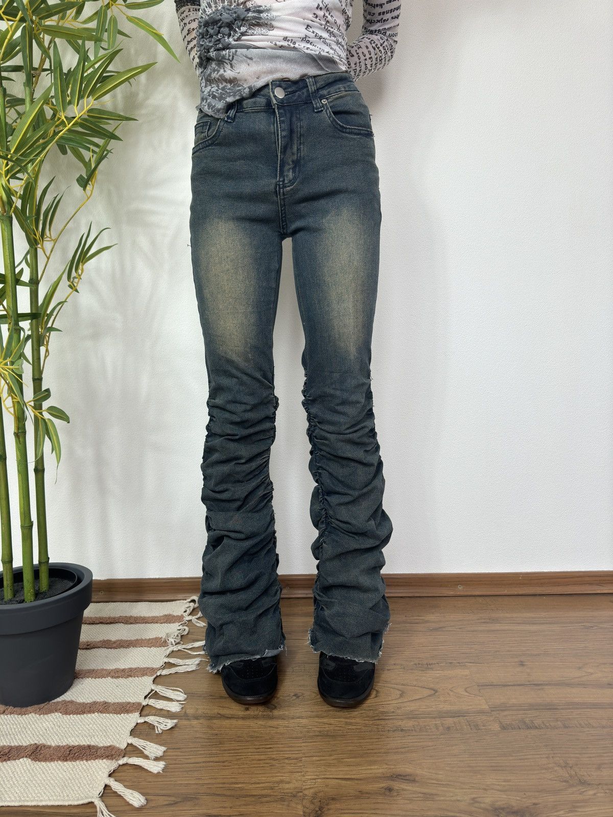 Vintage VINTAGE WASHED DENIM OPIUM PLEATED JEANS PANTS Size 27" / US 4 / IT 40 - 2 Thumbnail
