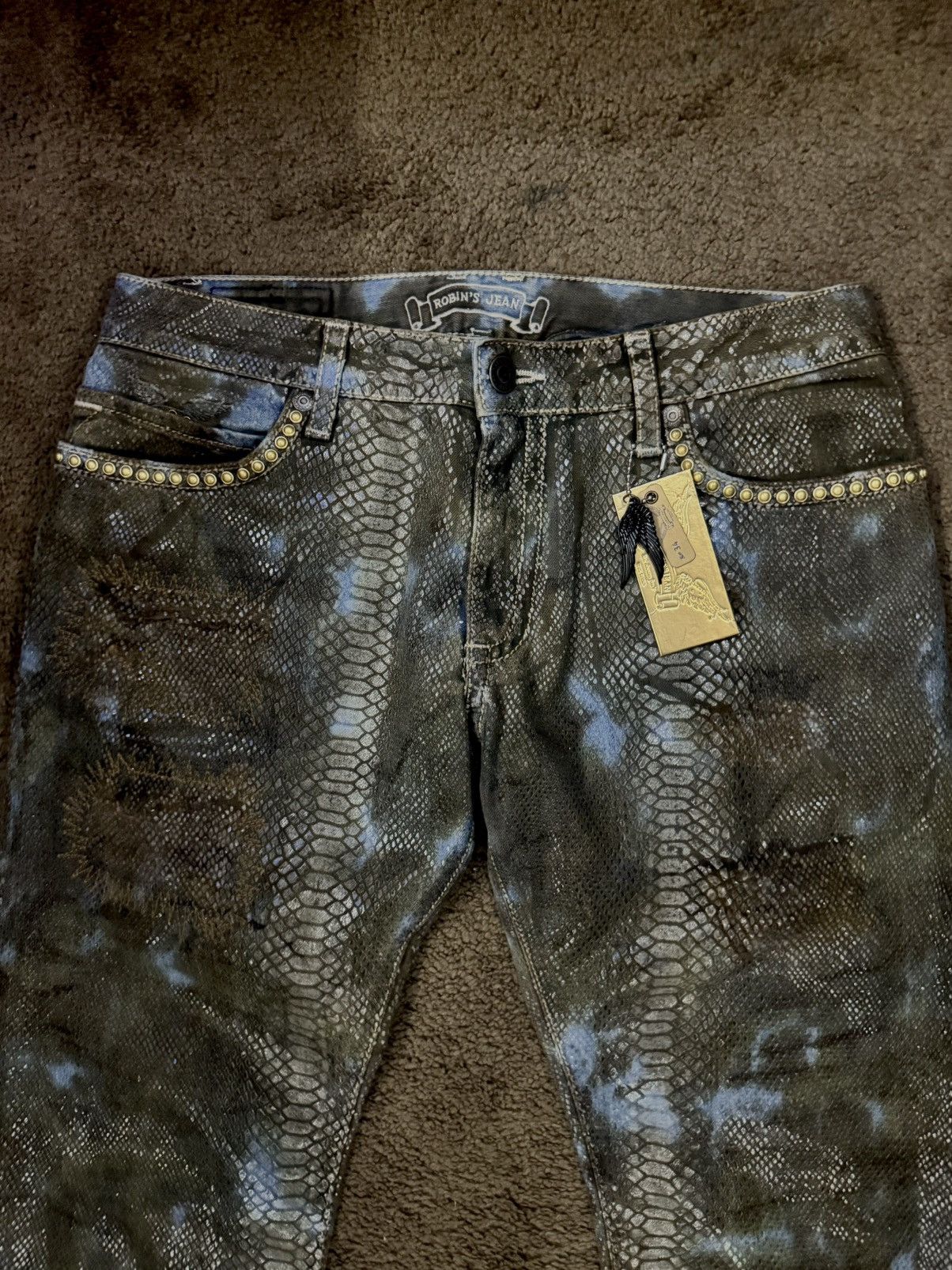Robins Jeans Robin Jeans alligator skin Size US 34 / EU 50 - 2 Thumbnail