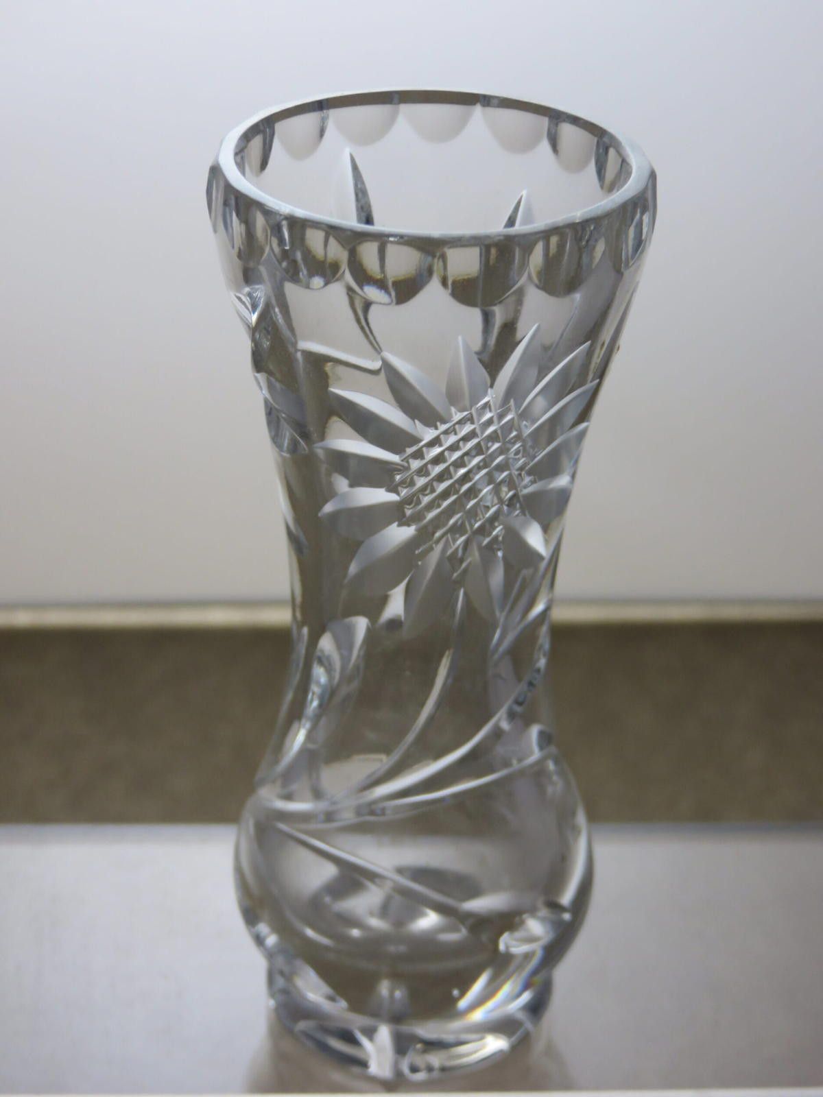 The Unbranded Brand Vintage Lead Crystal Cut Glass Set of 2 Vases 5" Size ONE SIZE - 5 Thumbnail
