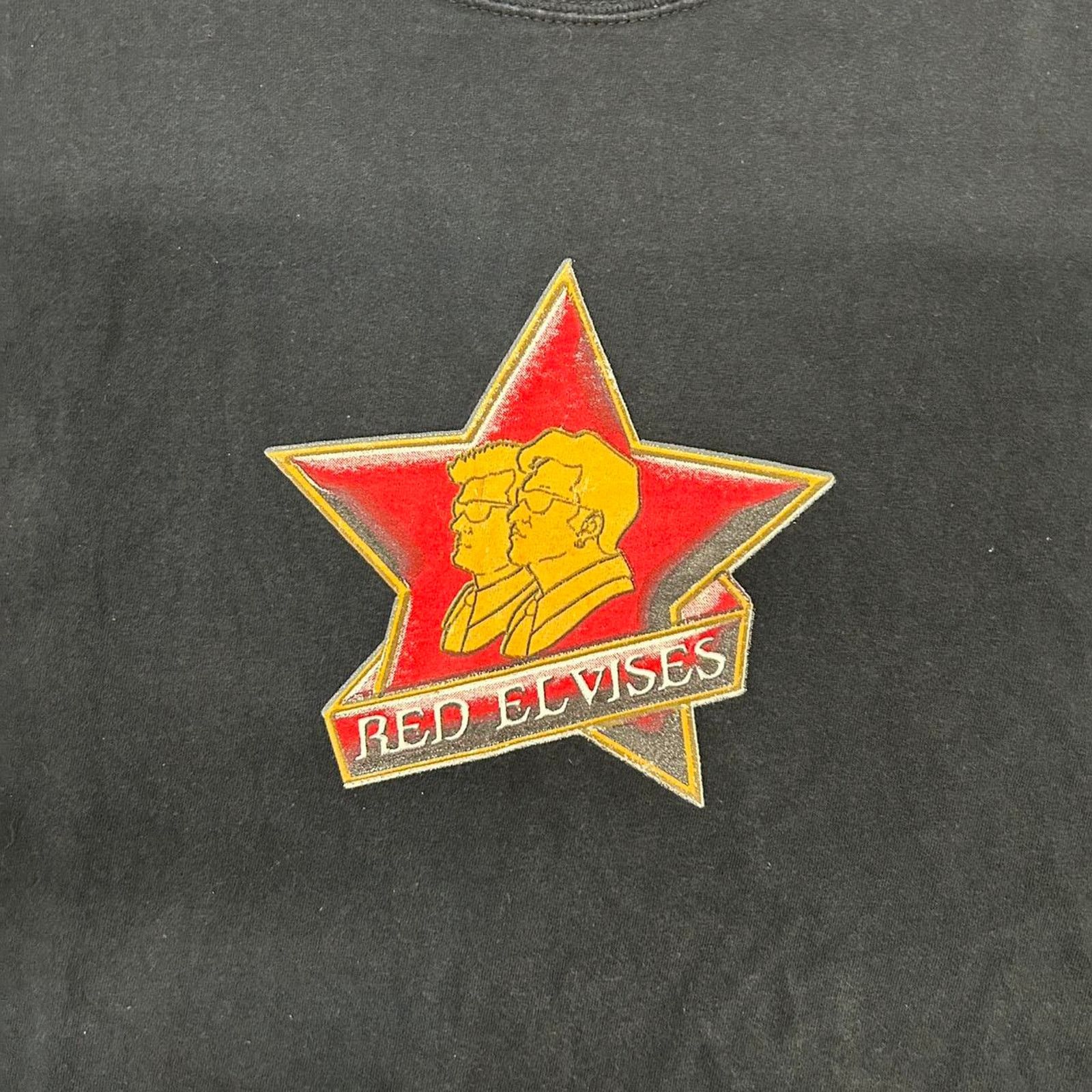 Hanes Black Y2K Red Elvis streetwear tee Size US XXL / EU 58 / 5 - 2 Thumbnail