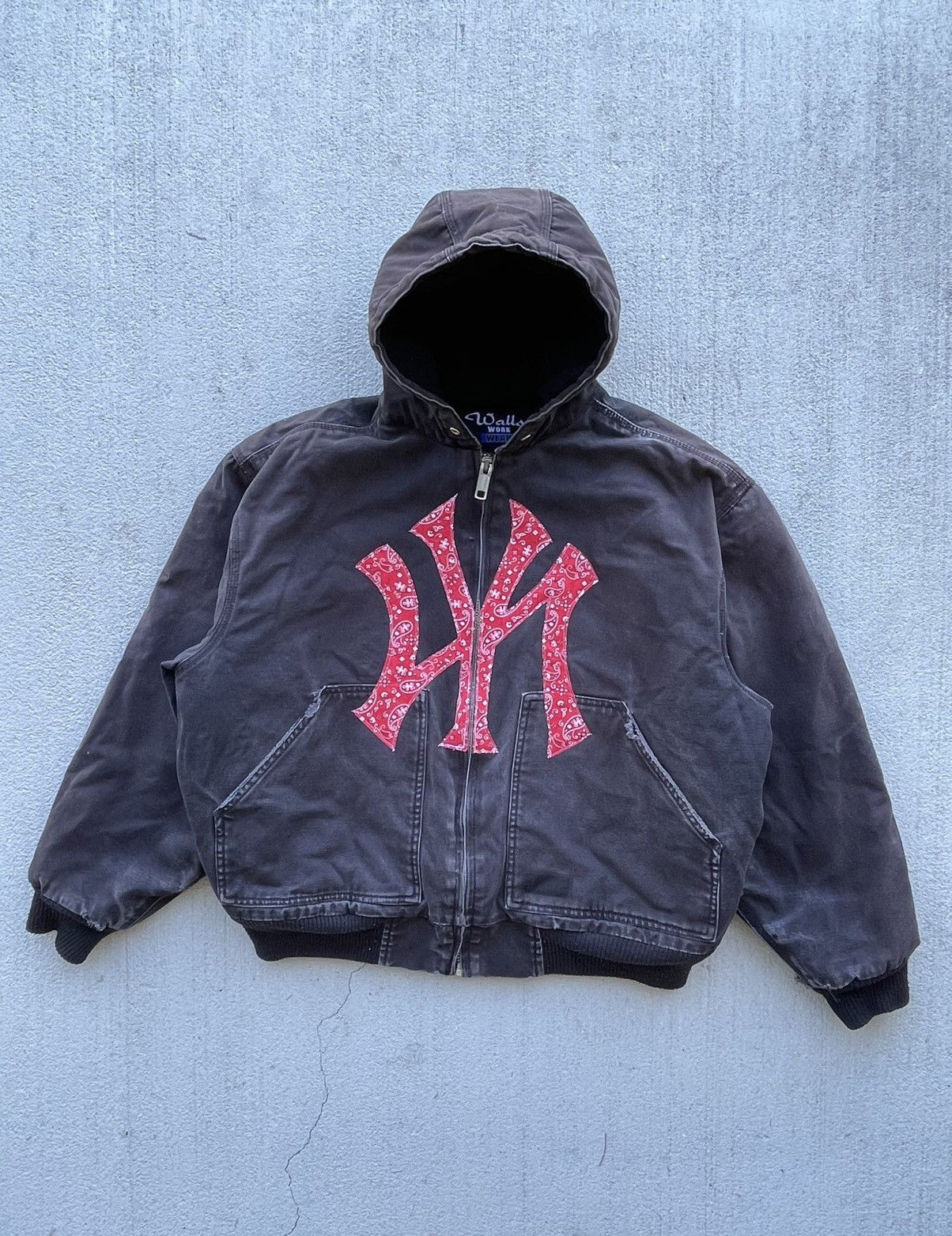 Vintage Vintage Boxy Carhartt Style Hooded Work Jacket Size US L / EU 52-54 / 3 - 3 Thumbnail