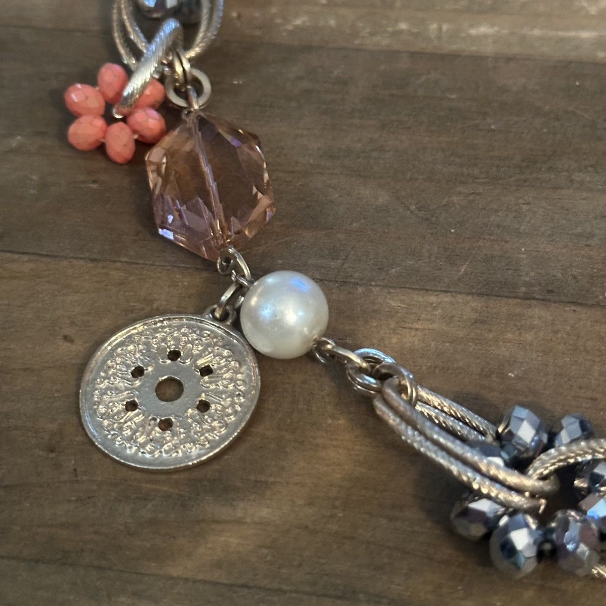 Other Chunky link woven crystal dangles necklace Size ONE SIZE - 8 Thumbnail