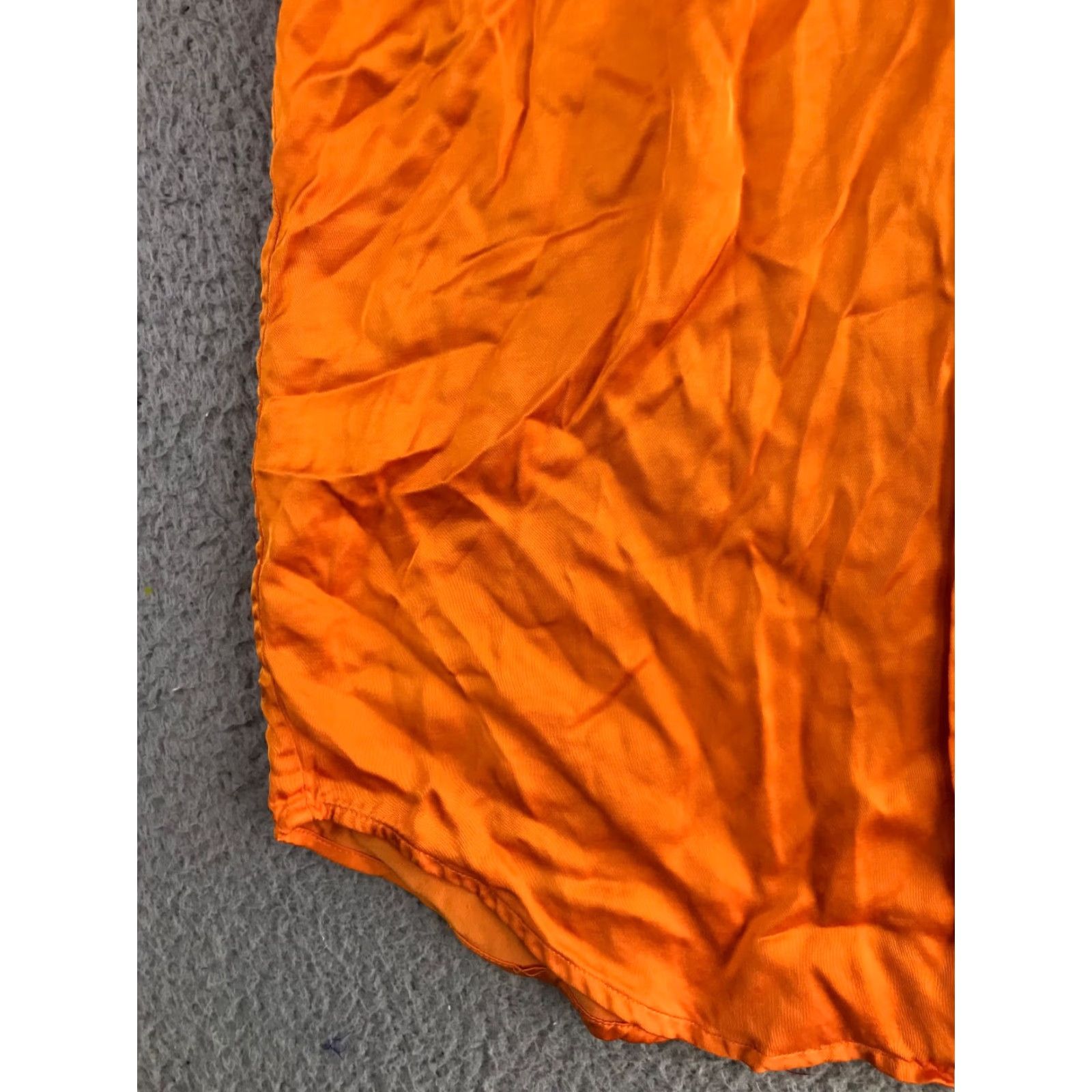 Ralph Lauren VINTAGE Lauren Ralph Lauren Shirt Dress Women's 2 Orange Long Sleeve Collared Button Up Size XS / US 0-2 / IT 36-38 - 7 Thumbnail