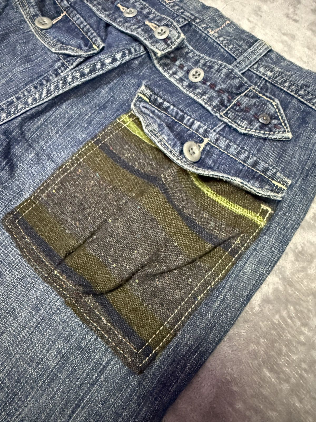 5351 POUR LES HOMMES × Japanese Brand × LOWBOX Antgauge Japan Split Wool Pocket Baker Jeans loose Pants Size US 30 / EU 46 - 15 Thumbnail