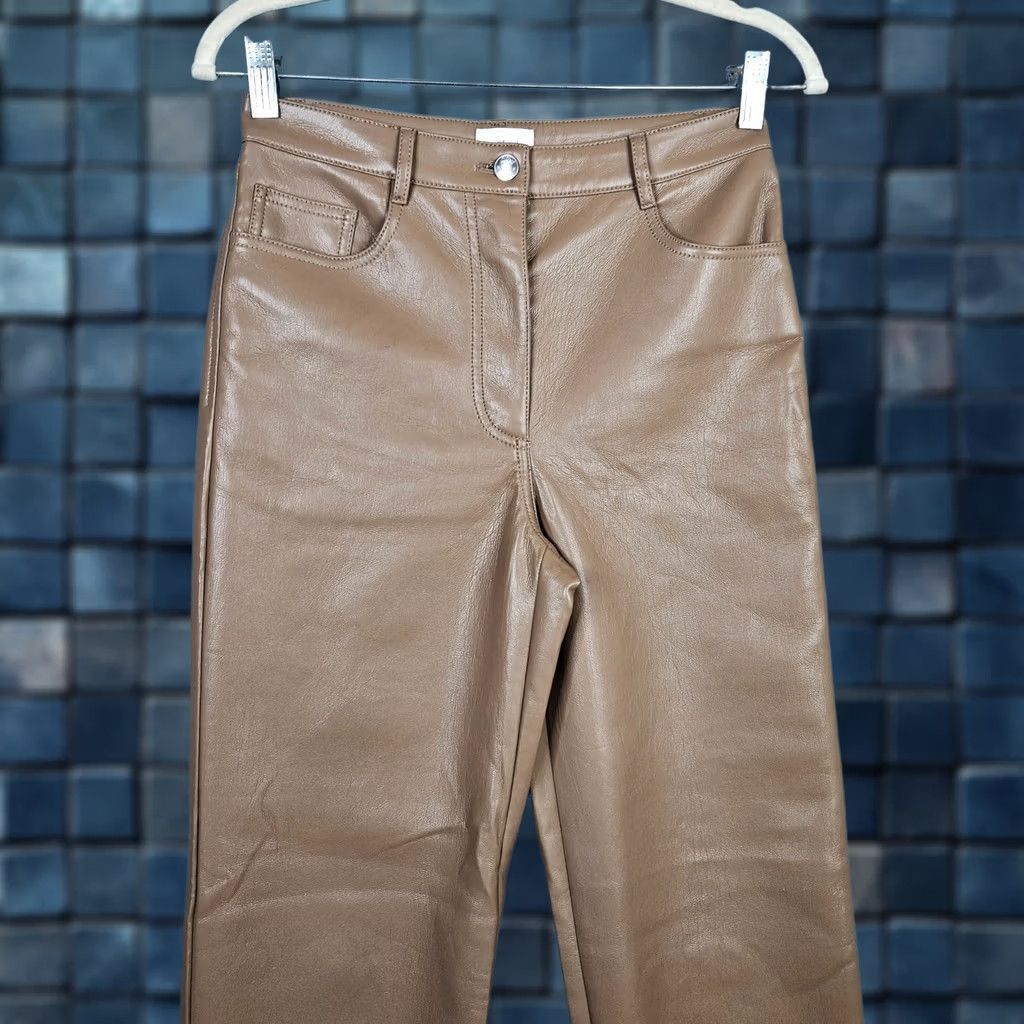 Vintage Wilfred Pant Women’s Straight Leg Camel Zip Fly Pockets Size 4 Pant Adults Beige Collection 4 Calico? Size 27" / US 4 / IT 40 - 1 Thumbnail