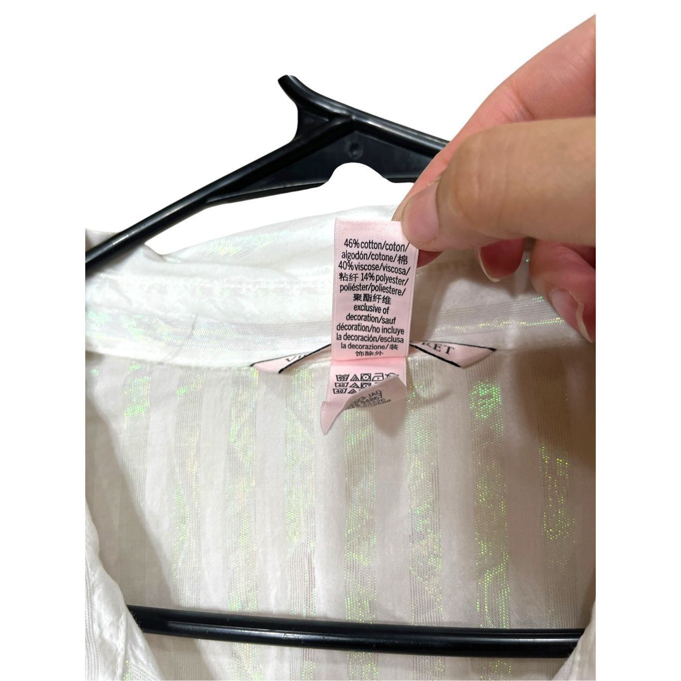 Victoria's Secret Victoria's Secret White Long Sleeve Button Up Sleep Shirt Sh Size XL / US 12-14 / IT 48-50 - 6 Thumbnail