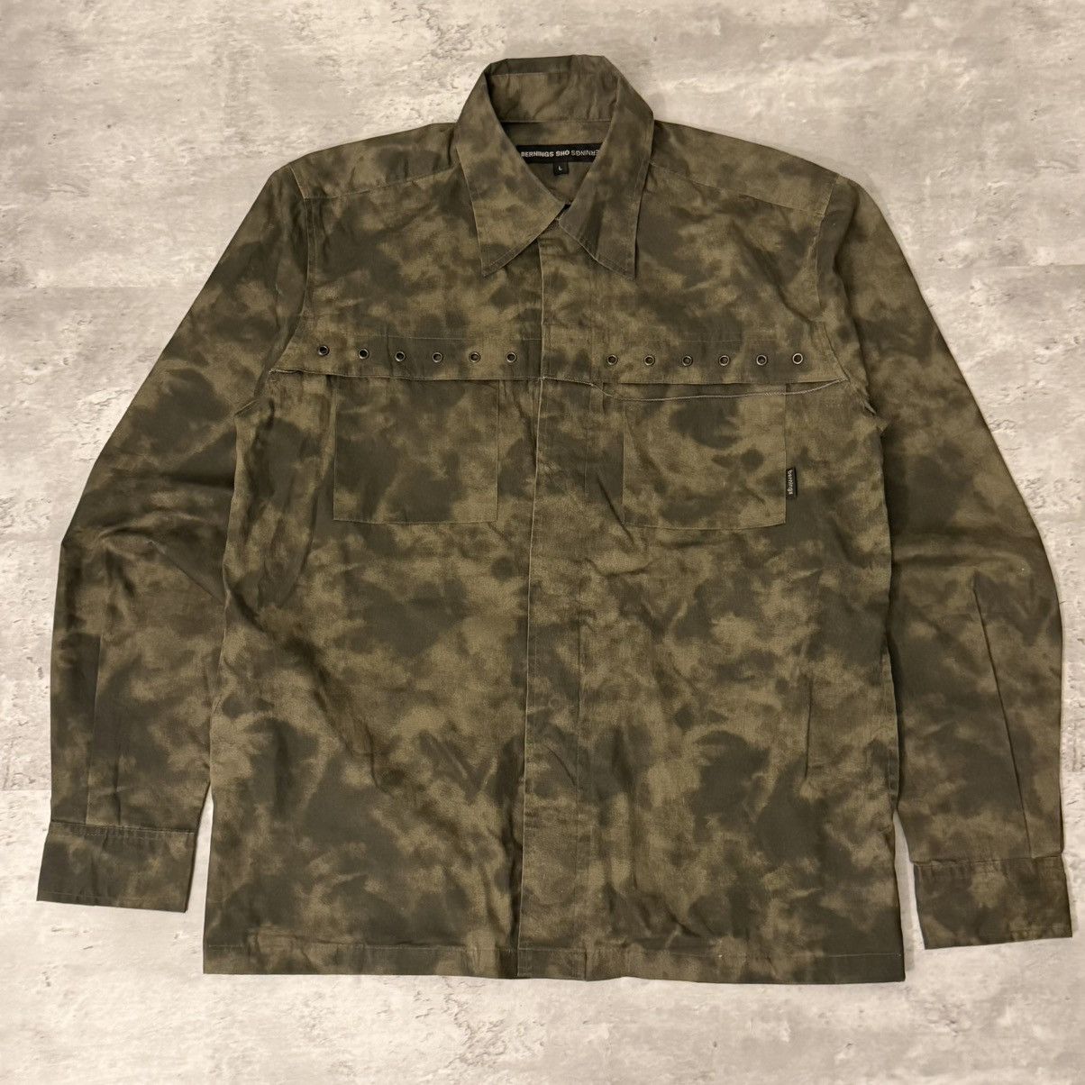 BERNINGS SHO BERNINGS SHO Hidden Snap Button Shirt Size US L / EU 52-54 / 3 - 1 Thumbnail
