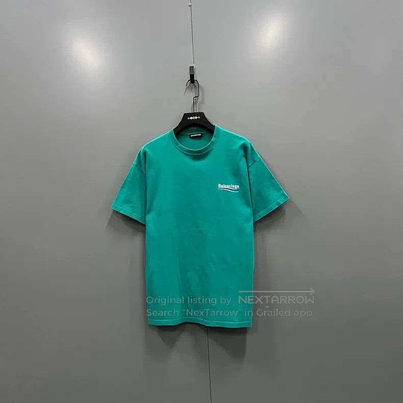 Balenciaga Balenciaga Teal Cola Short Sleeve Size US M / EU 48-50 / 2 - 2 Thumbnail