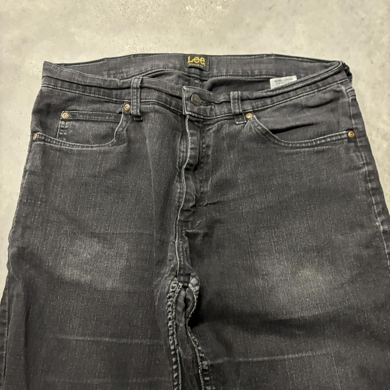 Japanese Brand × Vintage Crazy Vintage Y2K/2000s Grunge Faded Black Denim Jeans! Size US 34 / EU 50 - 5 Thumbnail